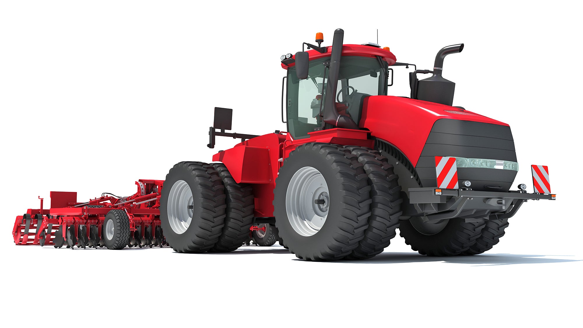Tractor with Trailed Disc Harrow