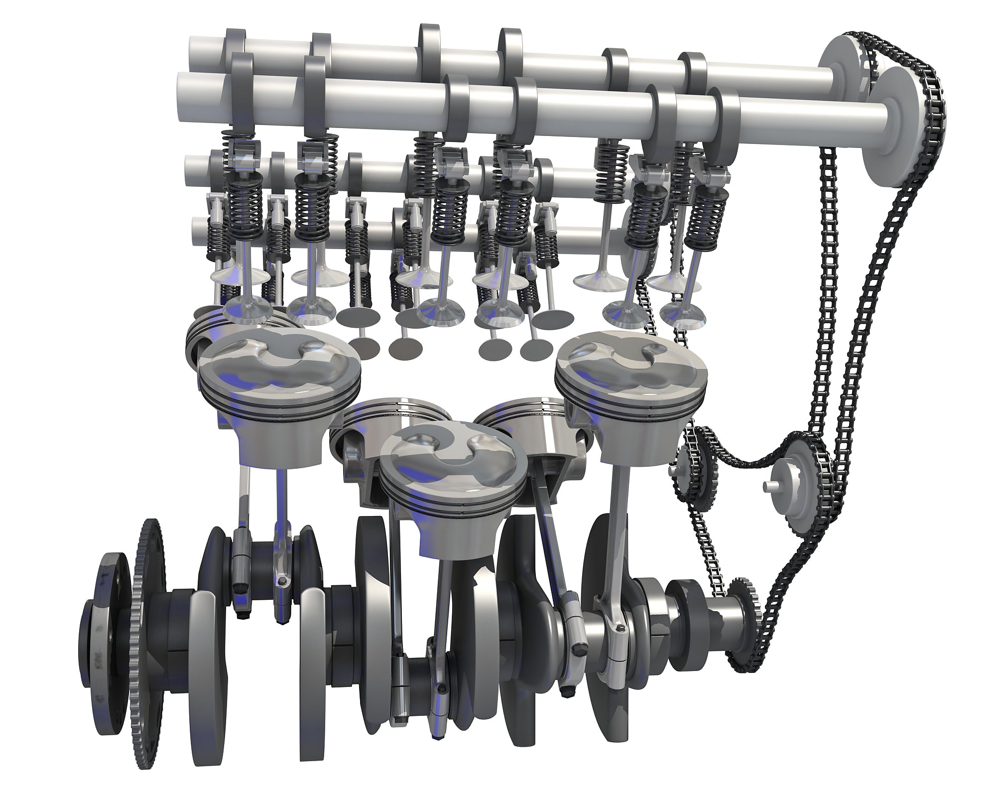 V6 Engine with Interior Parts - 3D Models – 3D Horse