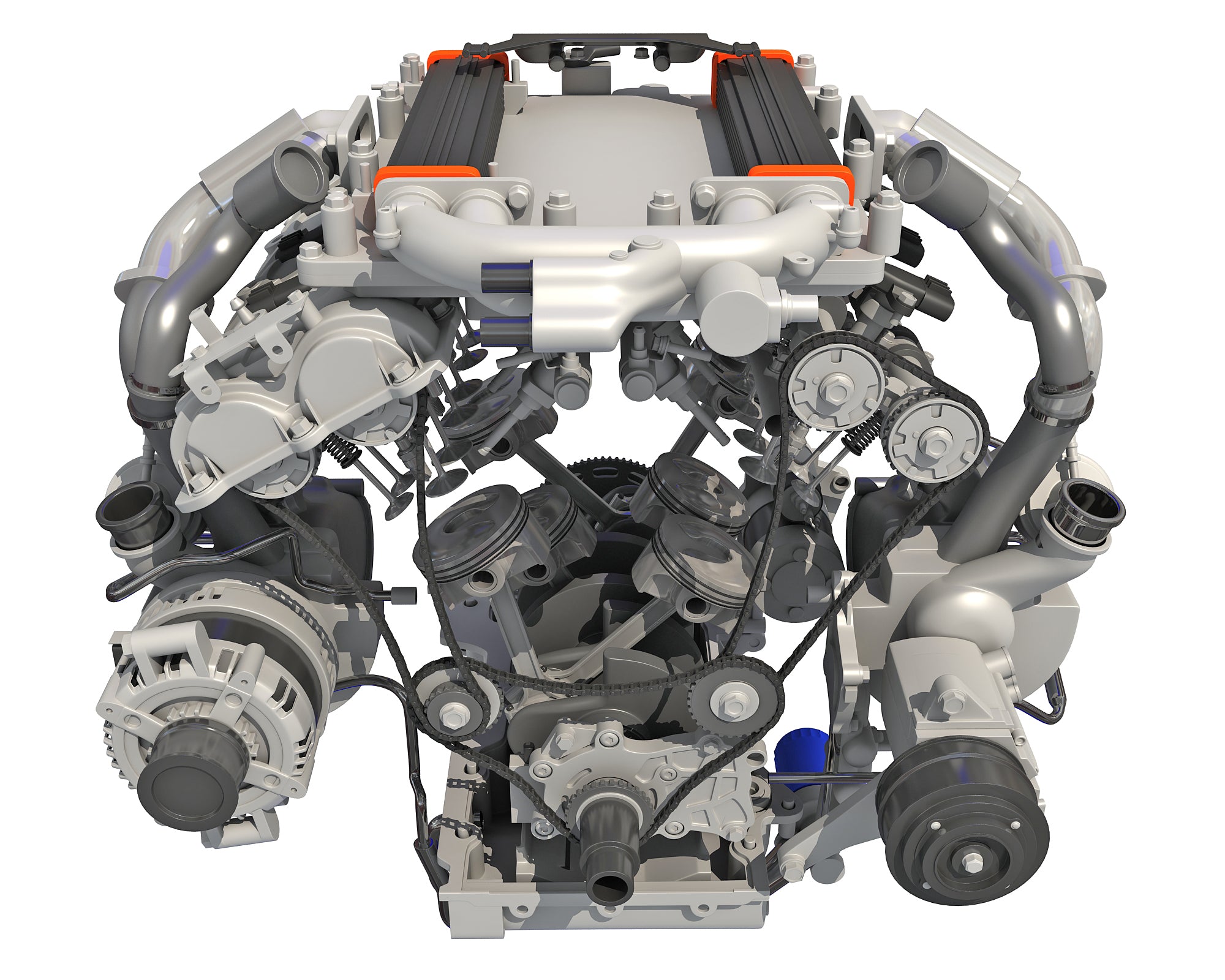 V6 Engine with Interior Parts - 3D Models – 3D Horse