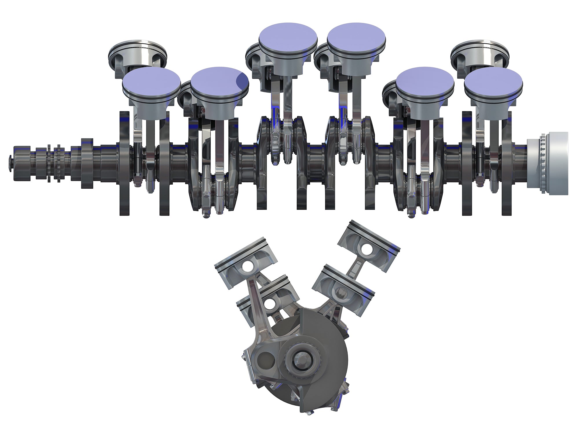 V12 Engine Components 3D Models - V12 Engine with Interior Parts – 3D Horse