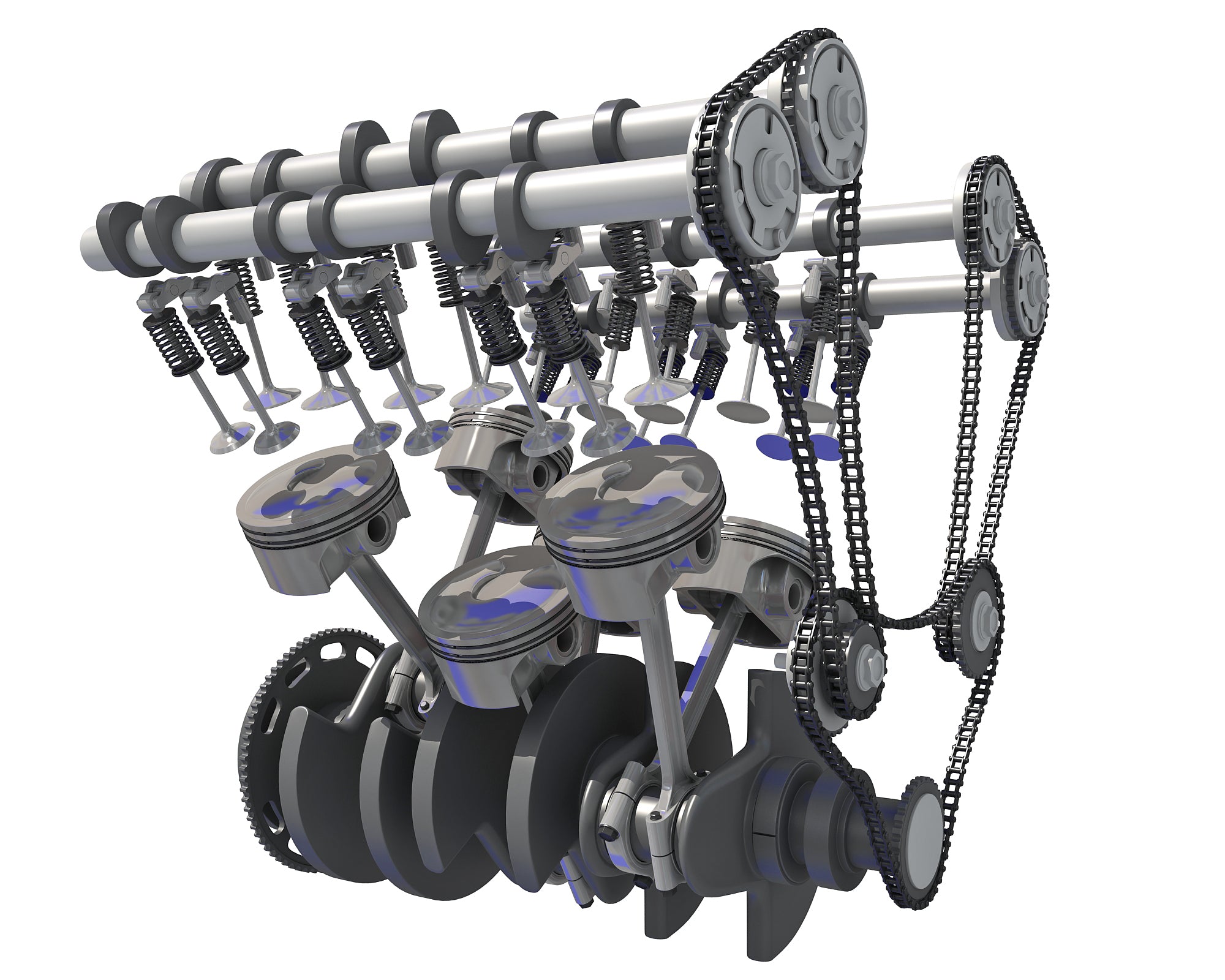 V6 Engine with Interior Parts - 3D Models – 3D Horse