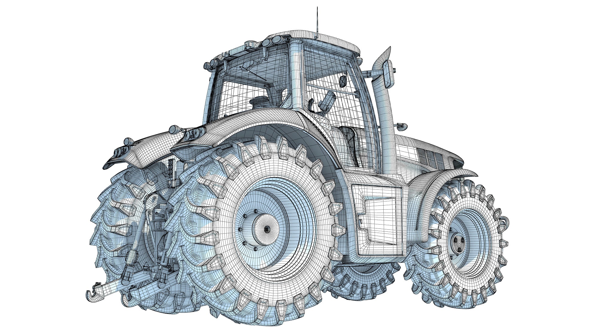 Farm Tractor 3D Model