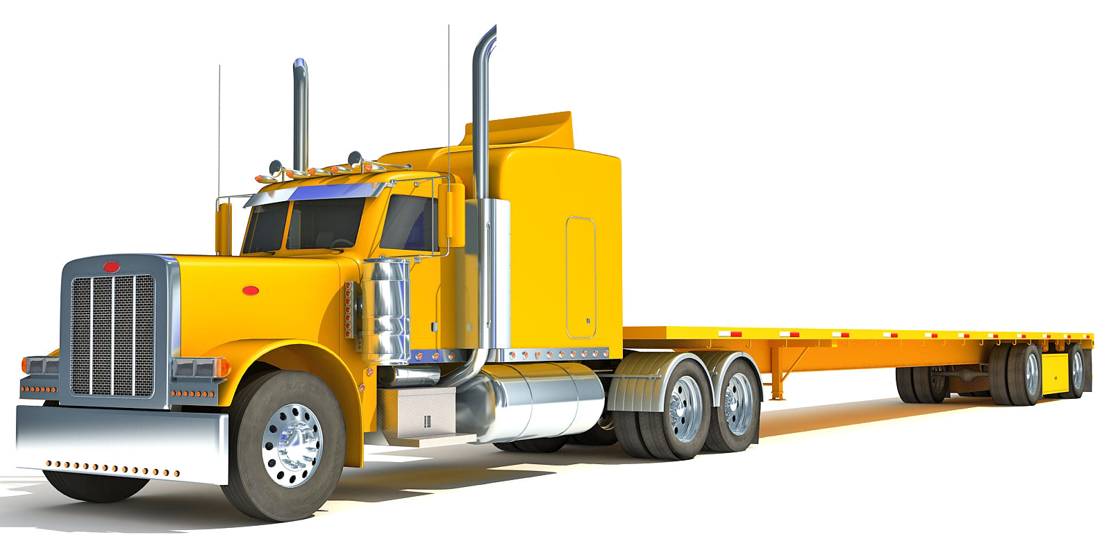 Flatbed Truck 3D Models