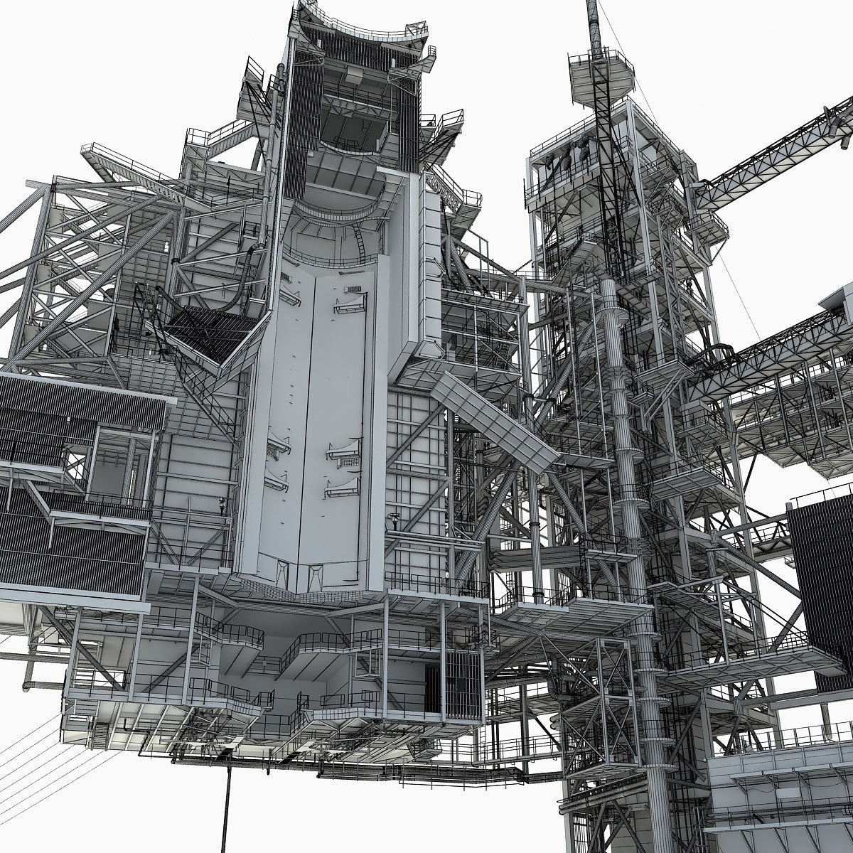 Animated Launch Complex 39A 3D Model