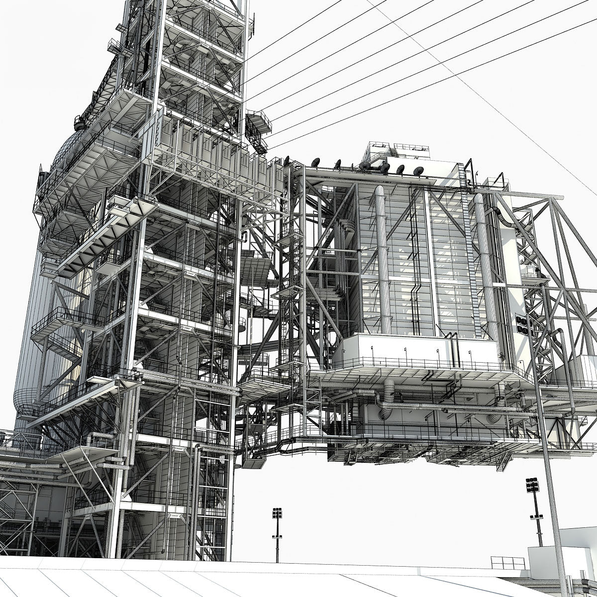 Animated Launch Complex 39A 3D Model
