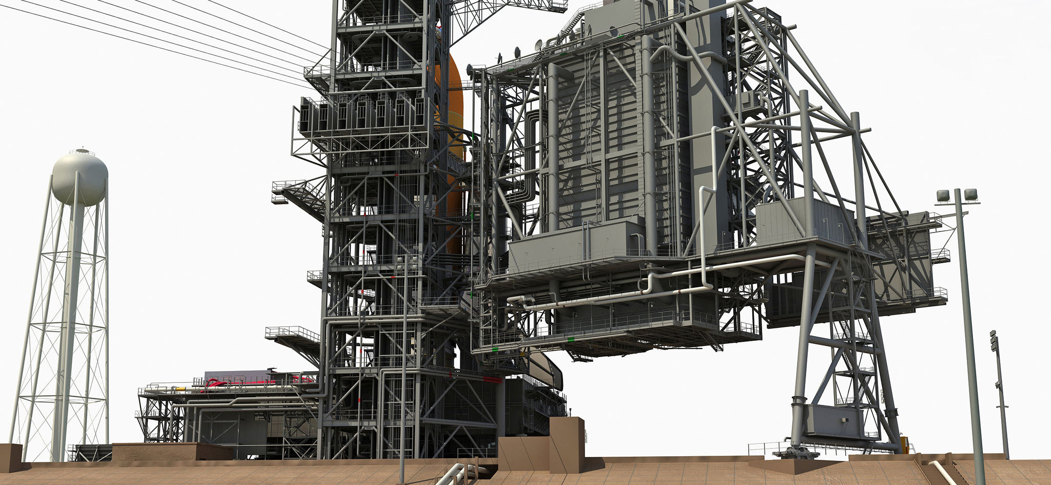 Animated Launch Complex 39A 3D Model