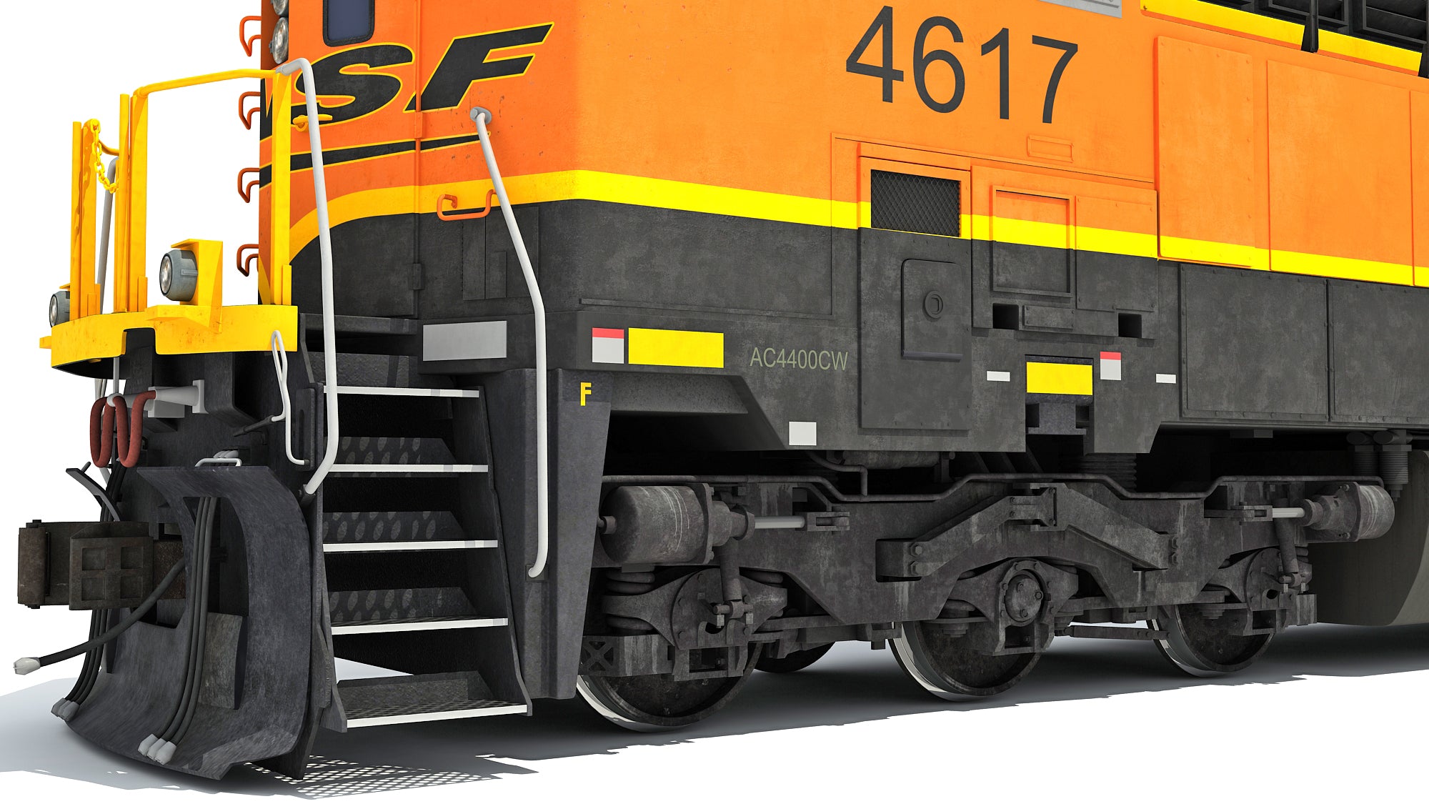 3D Locomotive GE AC4400CW BNSF