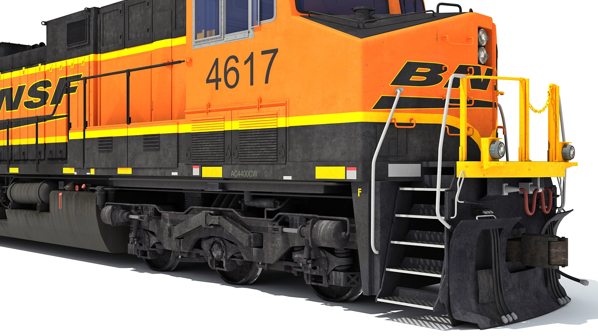 3D Locomotive GE AC4400CW BNSF