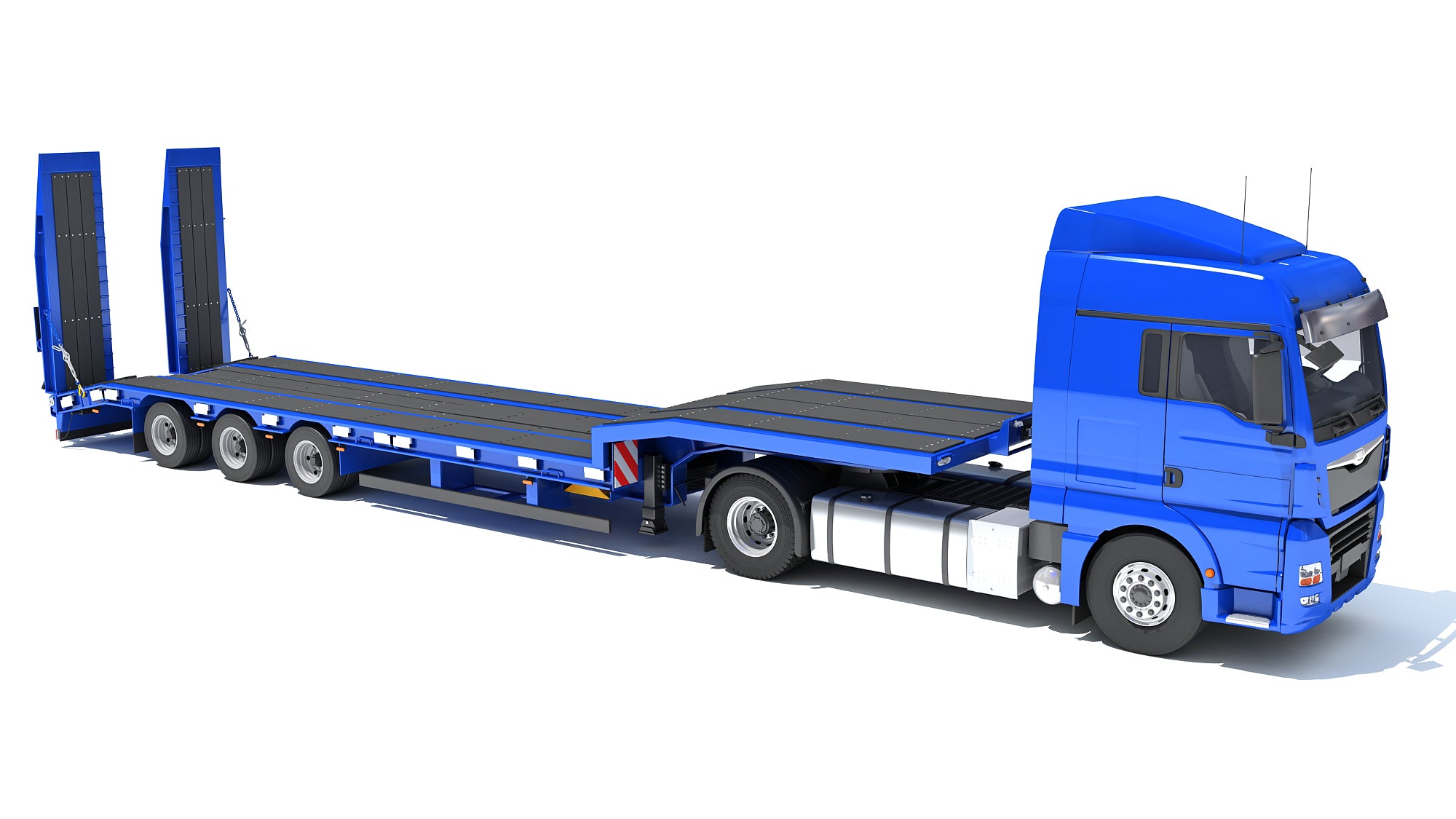 Heavy Truck with Semi Low Loader Trailer