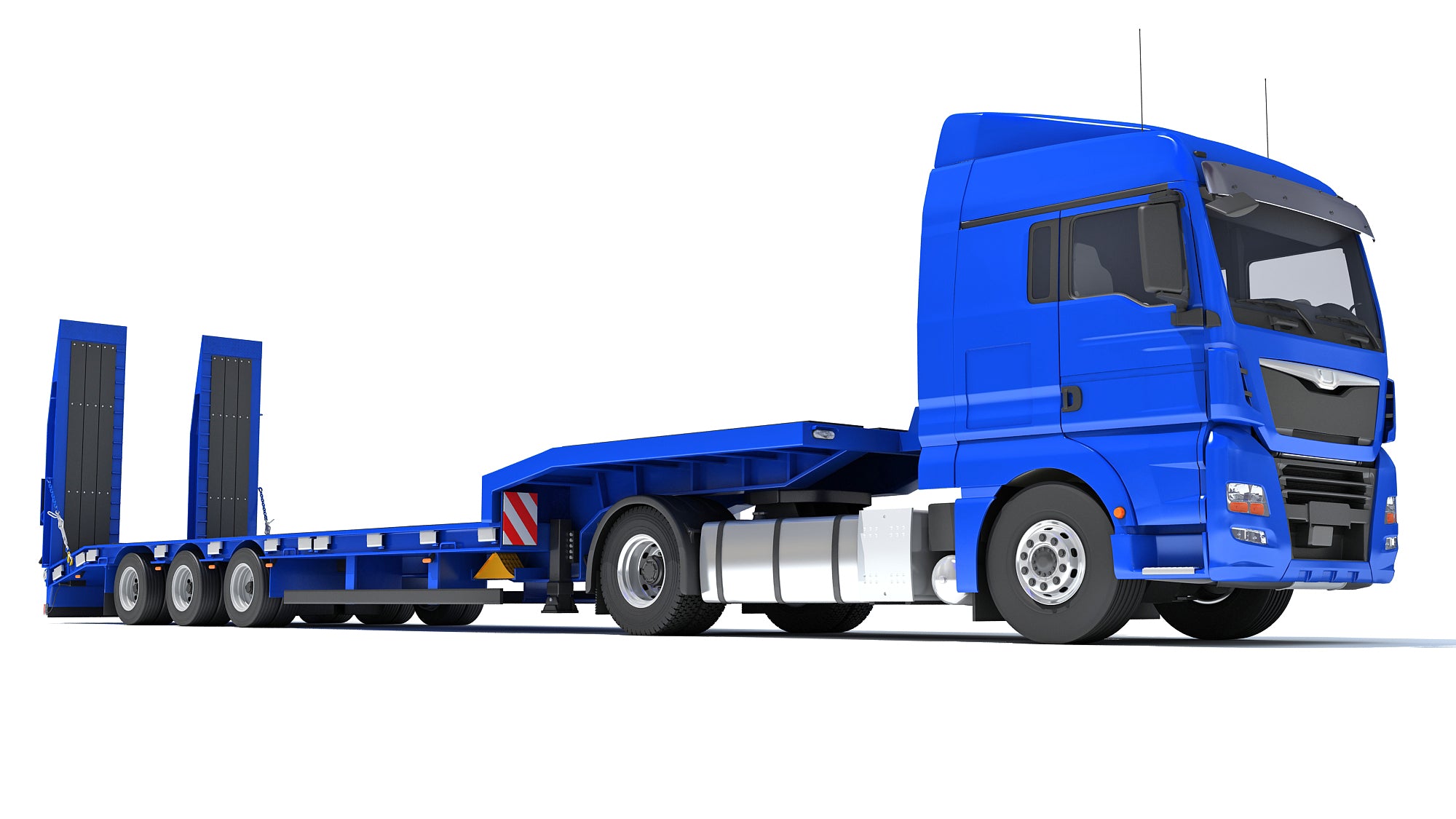 Heavy Truck with Semi Low Loader Trailer