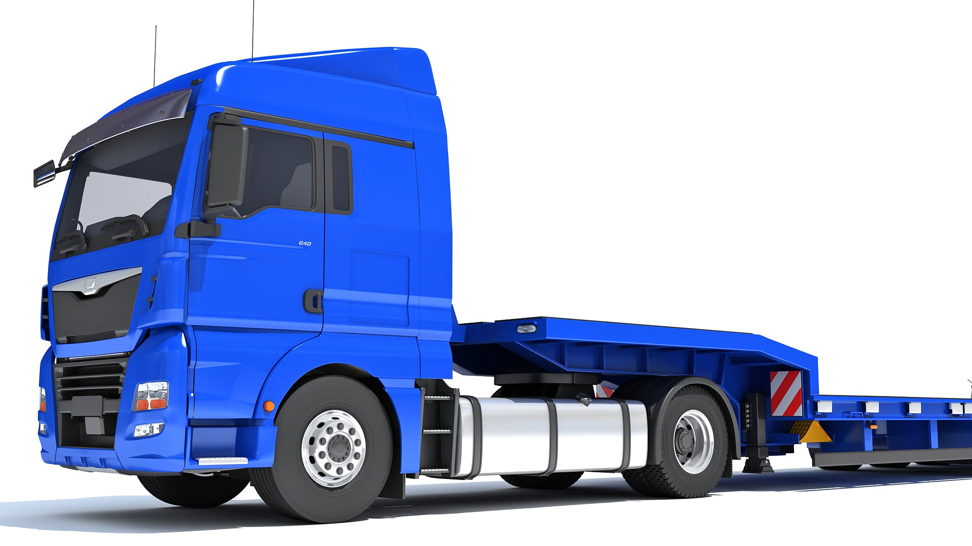 Heavy Truck with Semi Low Loader Trailer
