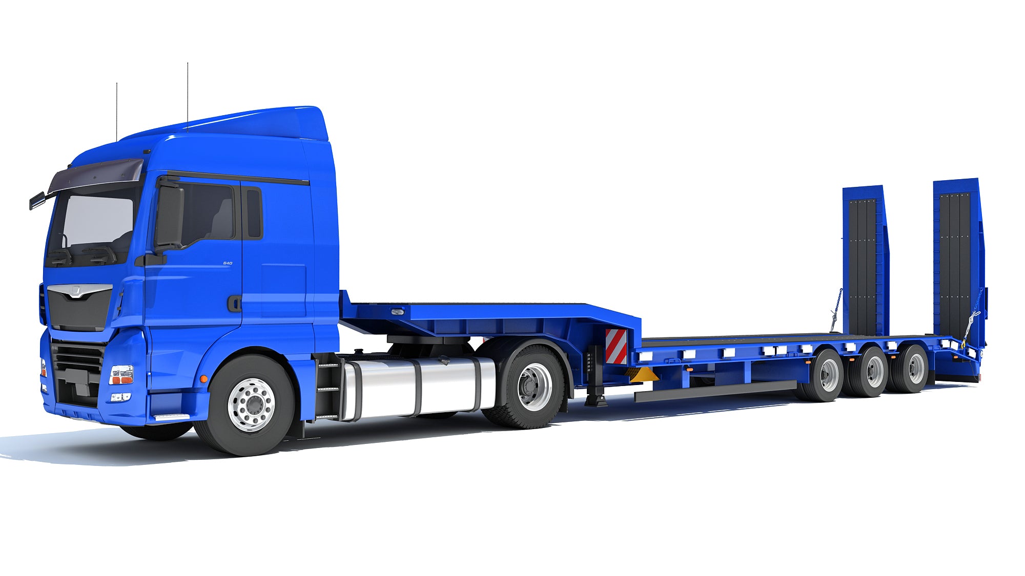 Heavy Truck with Semi Low Loader Trailer