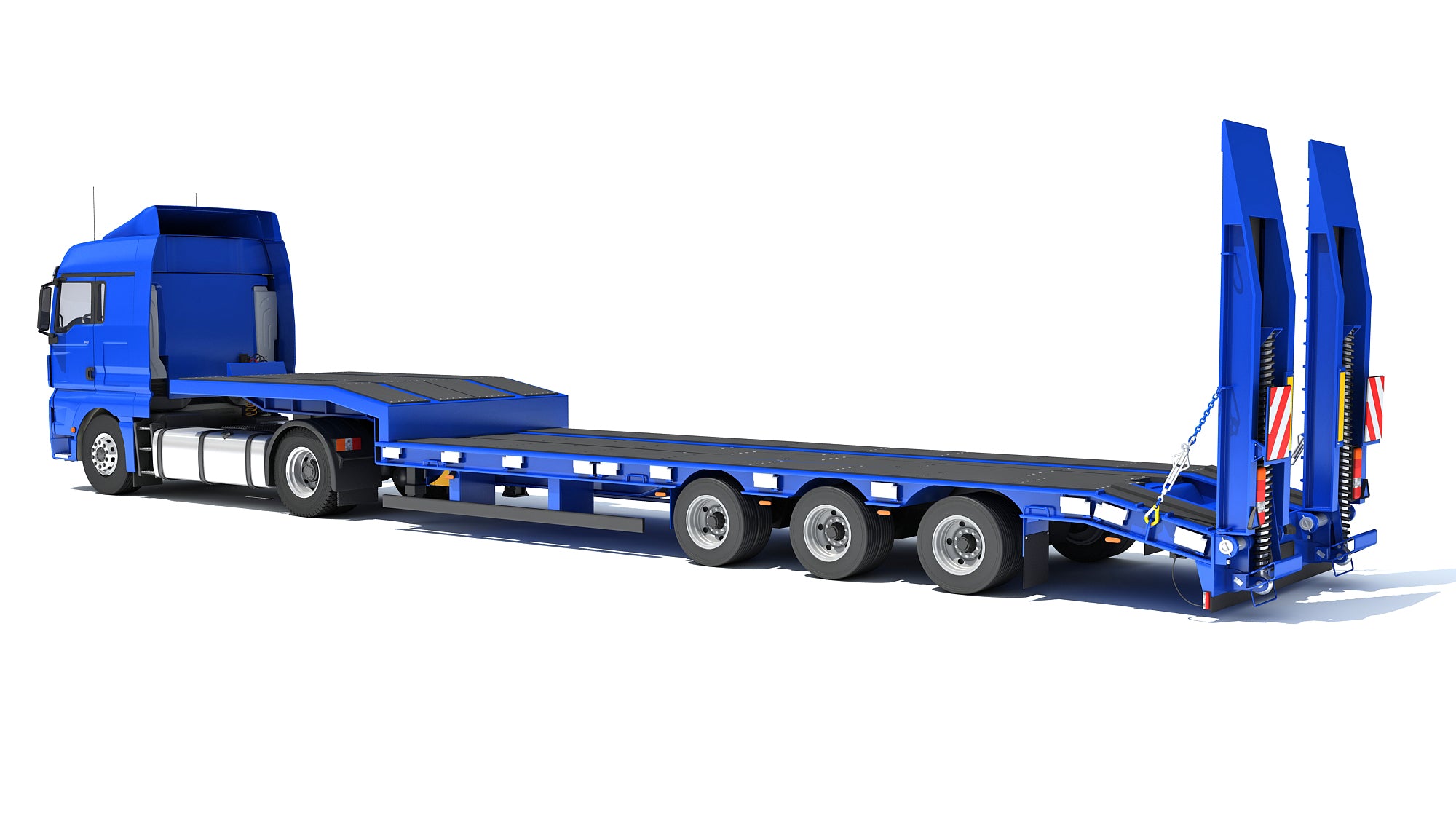 Heavy Truck with Semi Low Loader Trailer