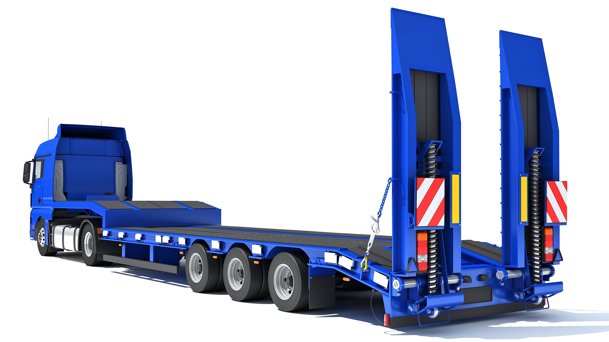 Heavy Truck with Semi Low Loader Trailer