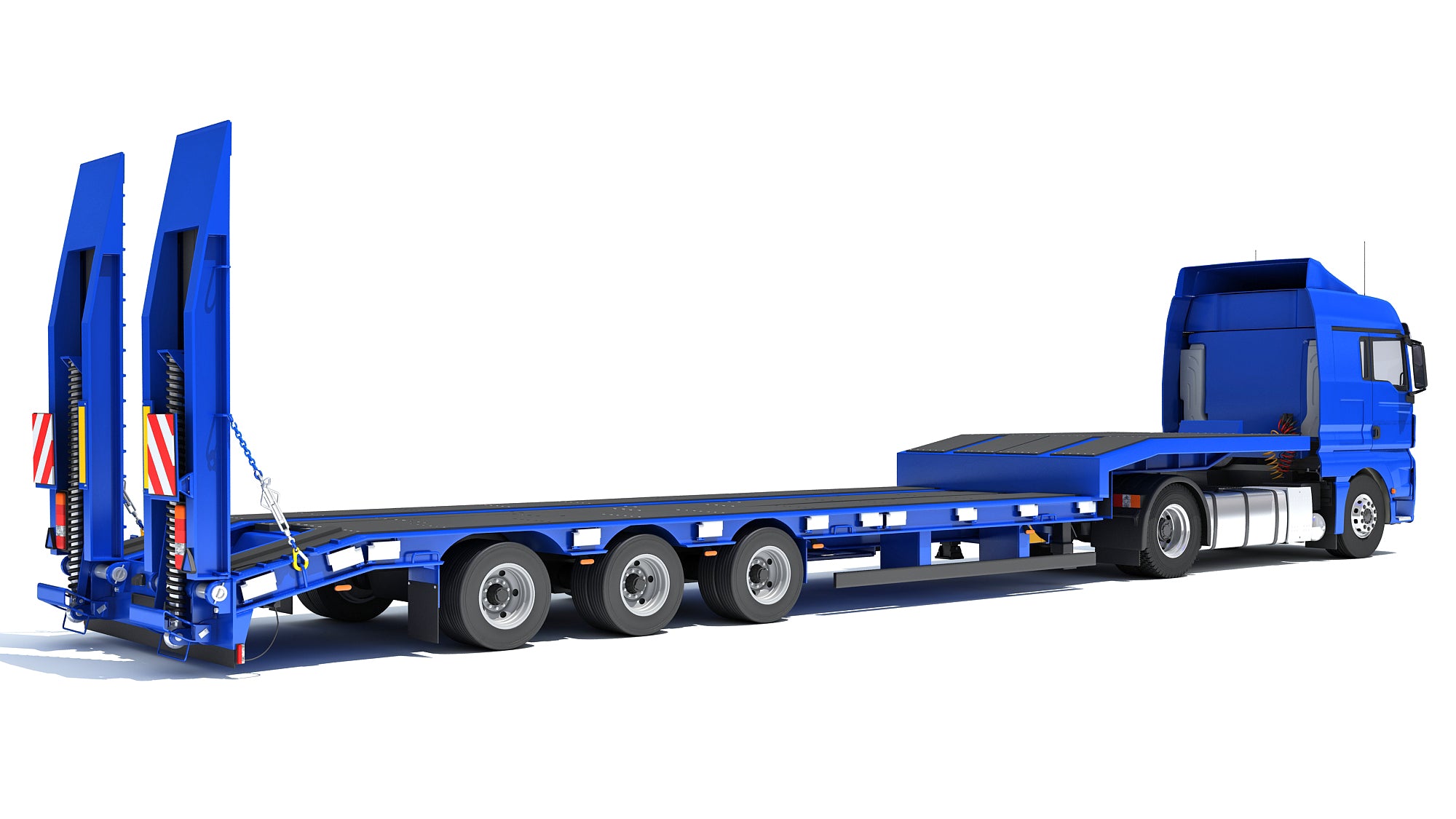 Heavy Truck with Semi Low Loader Trailer