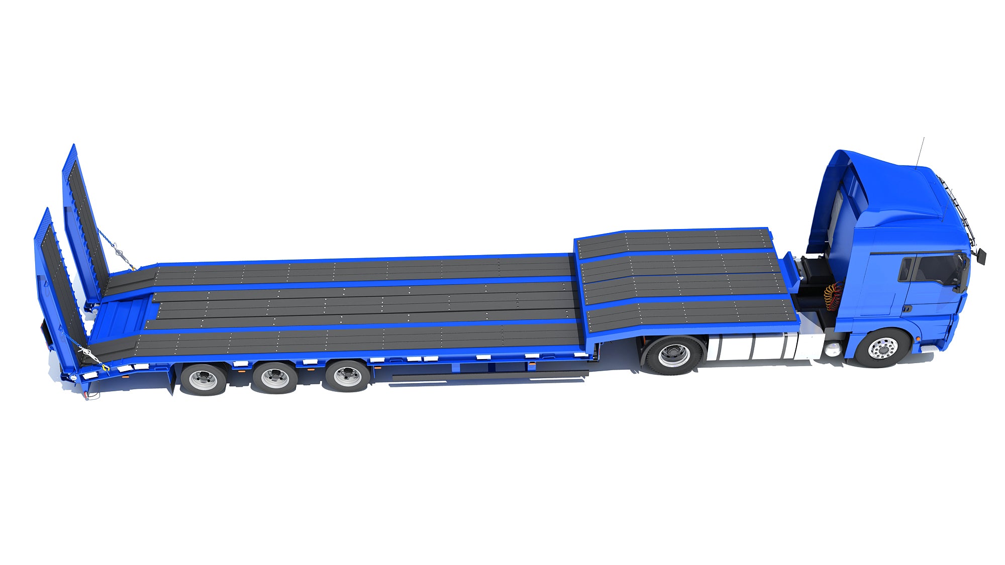 Heavy Truck with Semi Low Loader Trailer