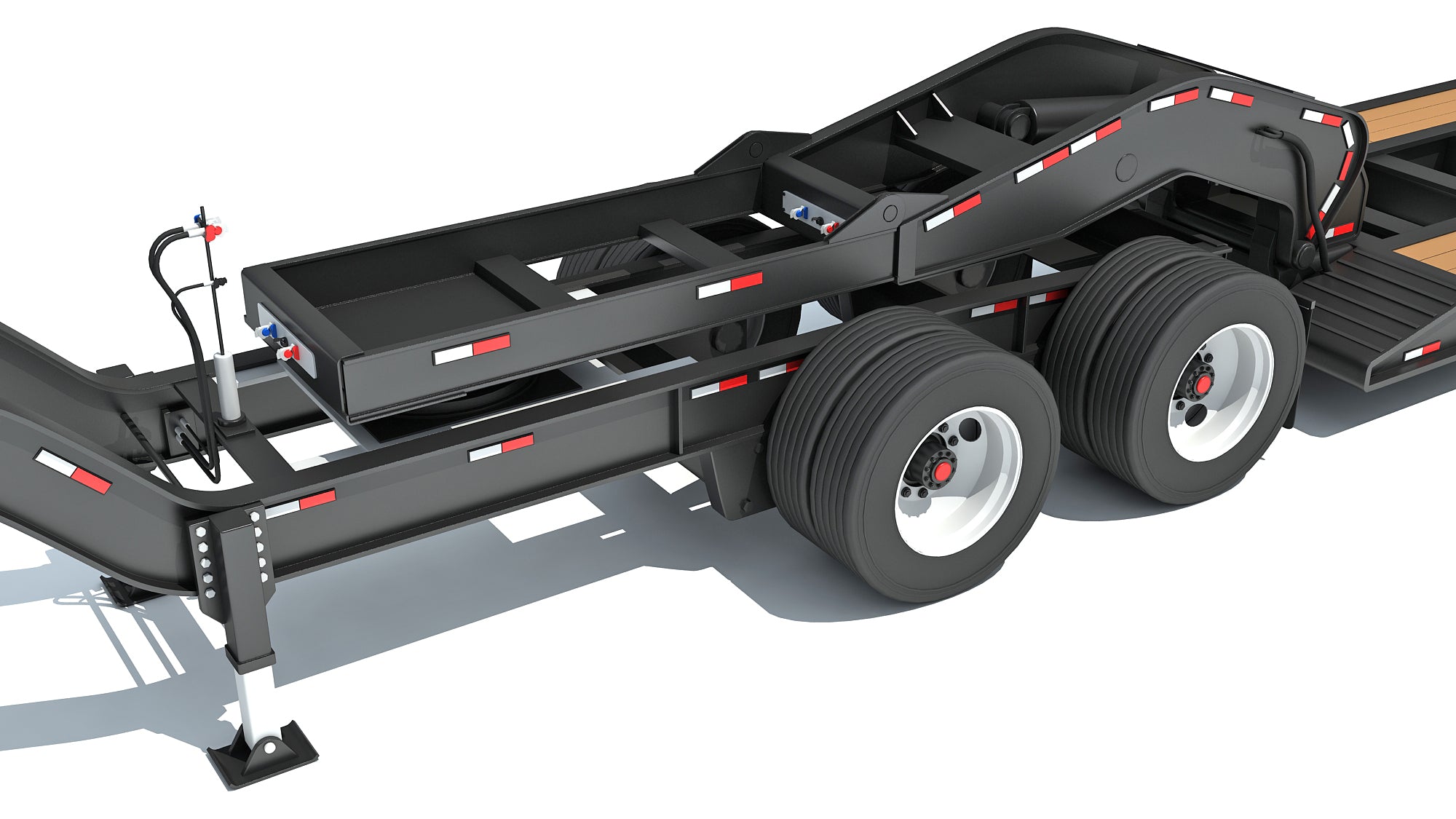 Platform Low Loader Low Loader Platform Trailer – 3D Horse