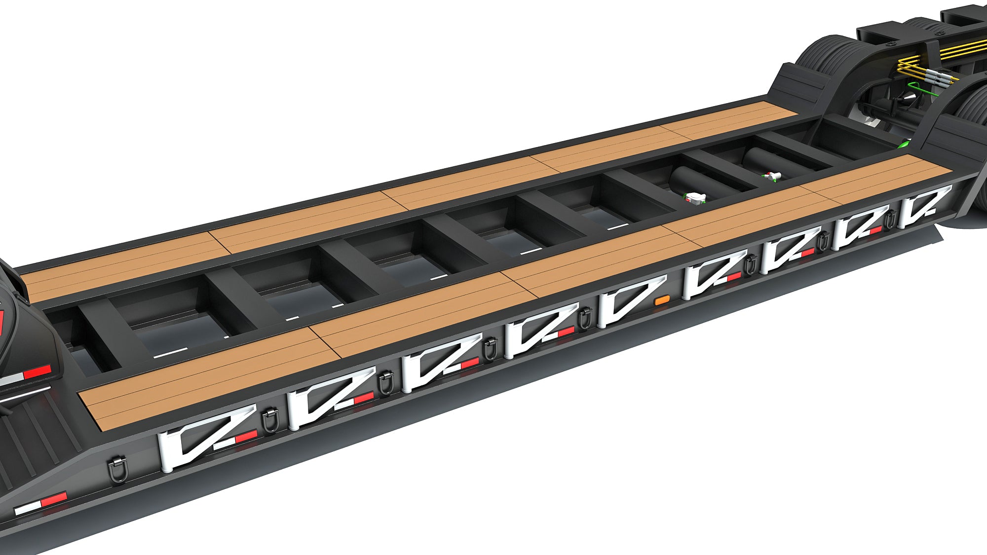 Platform Low Loader Low Loader Platform Trailer – 3D Horse