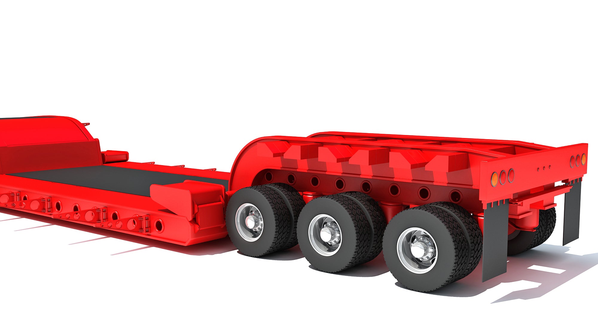 Truck with Lowboy Trailer