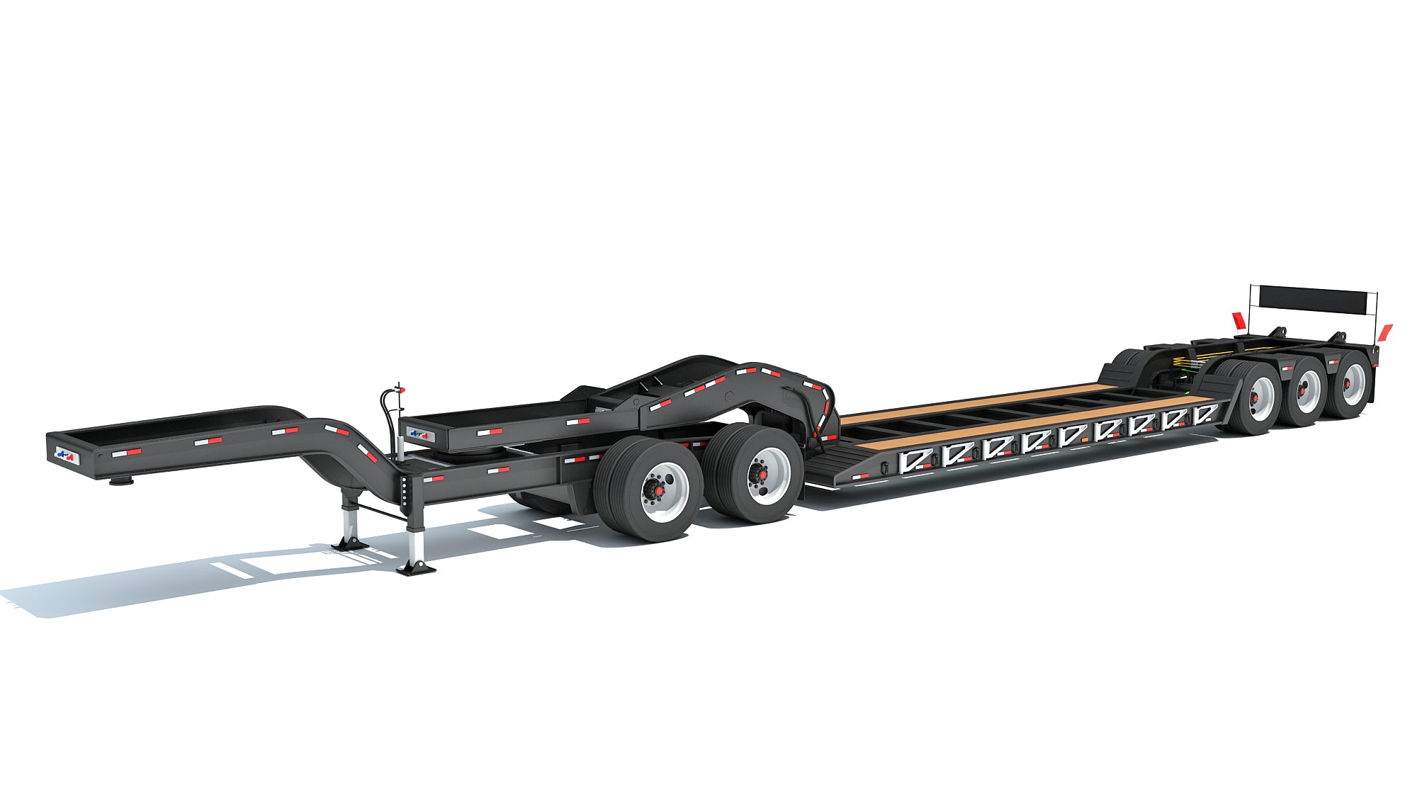 Platform Low Loader Low Loader Platform Trailer – 3D Horse