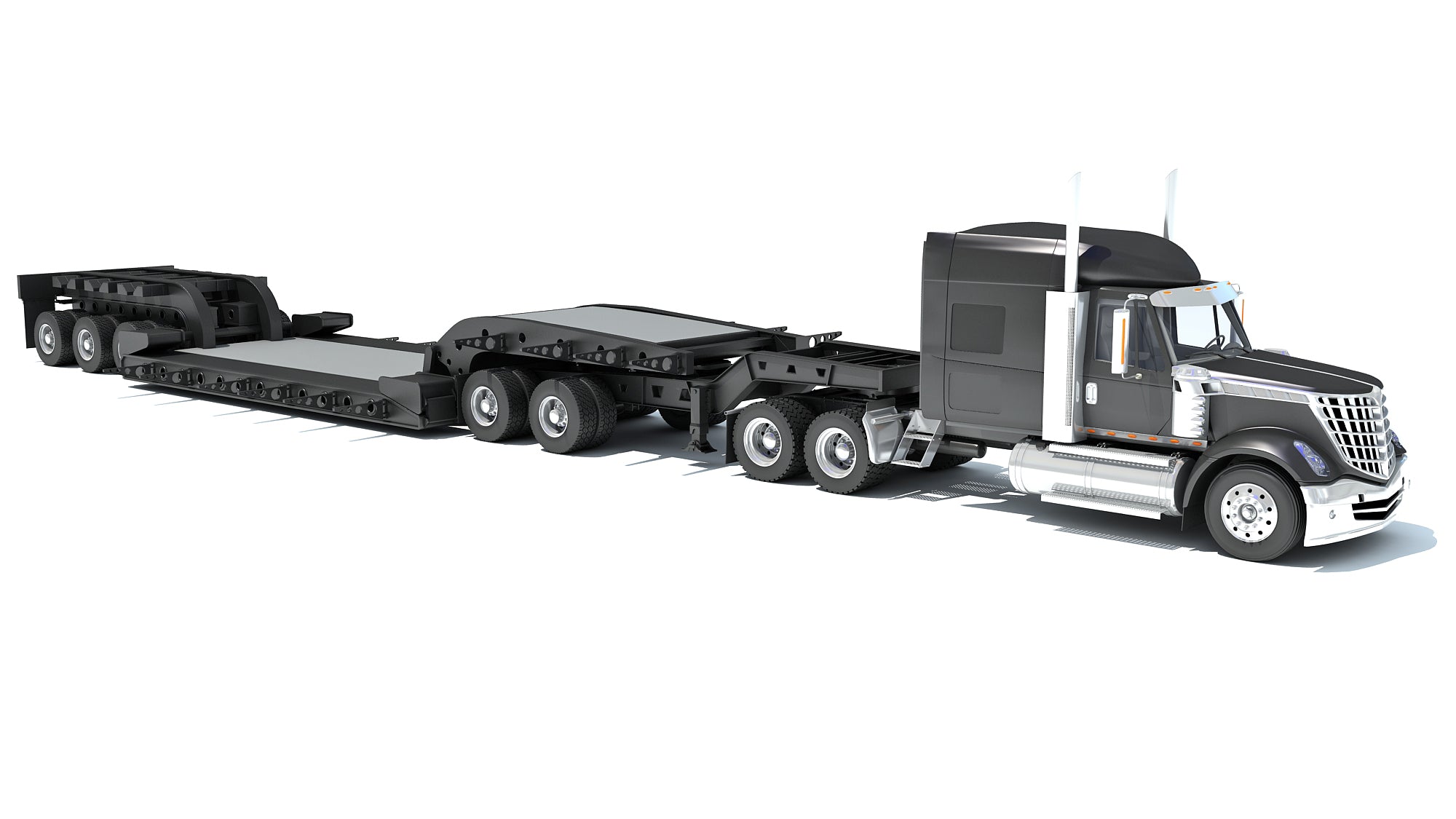 Lowboy Truck International Lonestar