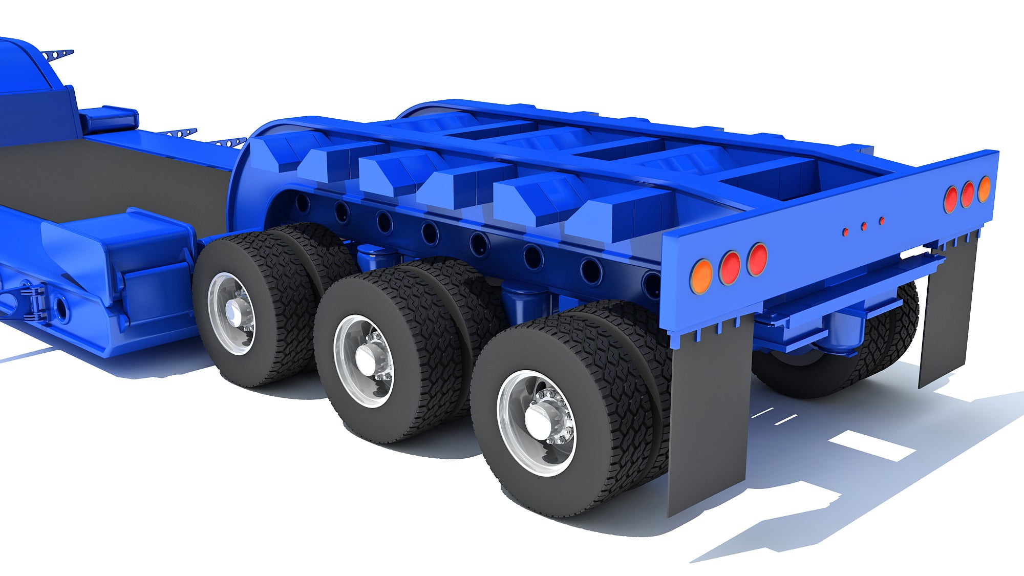 Truck with Lowboy Trailer