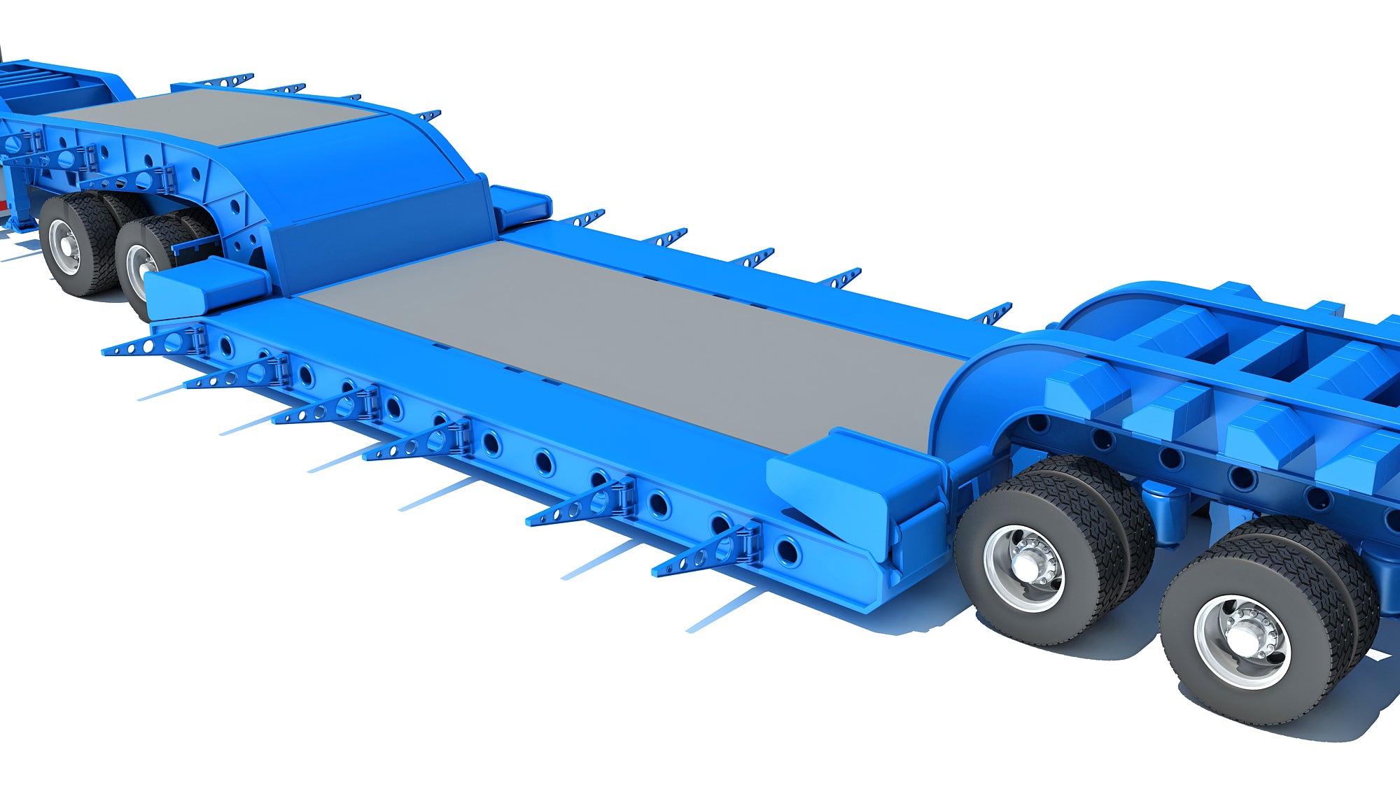 Truck with Lowboy Trailer