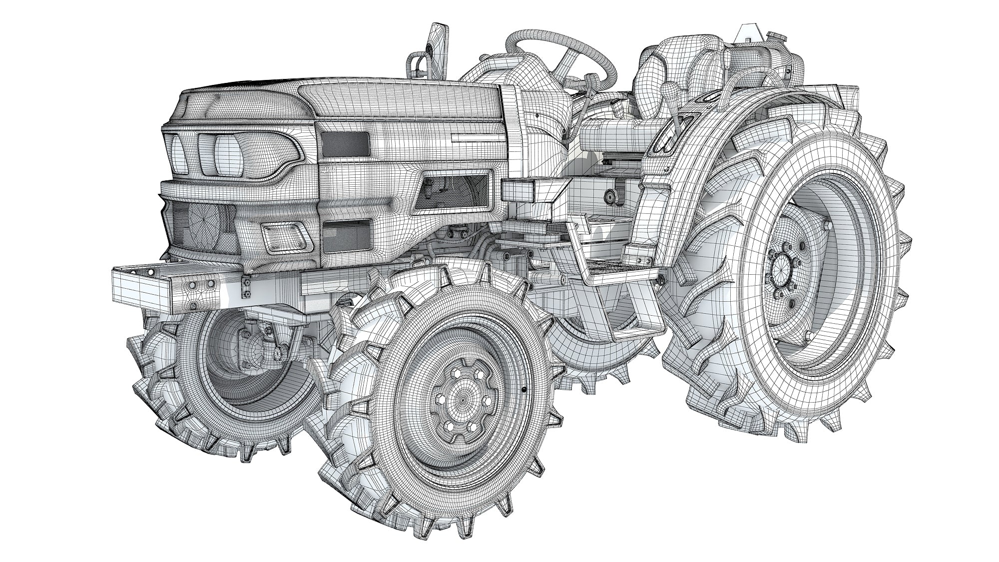 Mahindra Tractor 3D Model