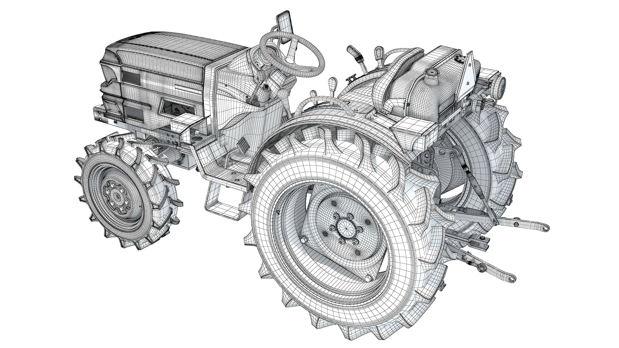 Mahindra Tractor 3D Model