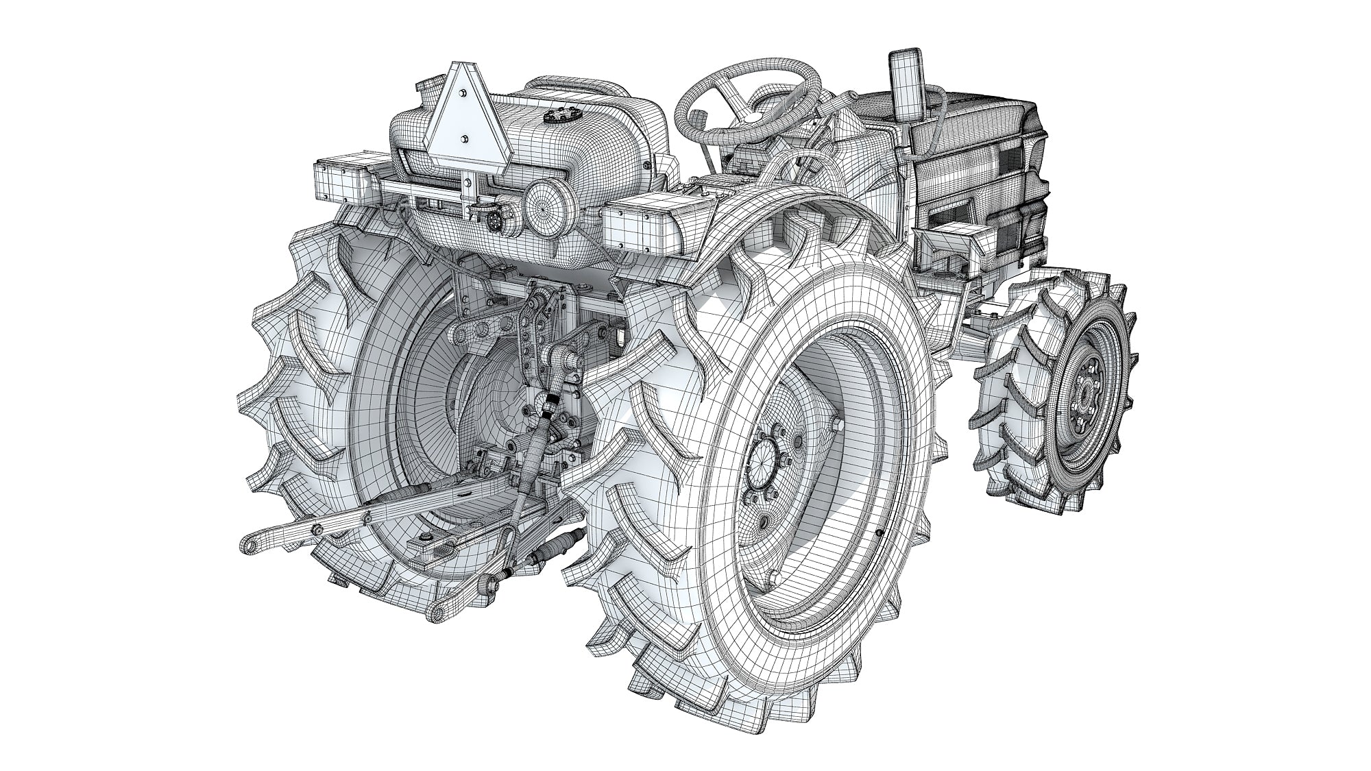 Mahindra Tractor 3D Model