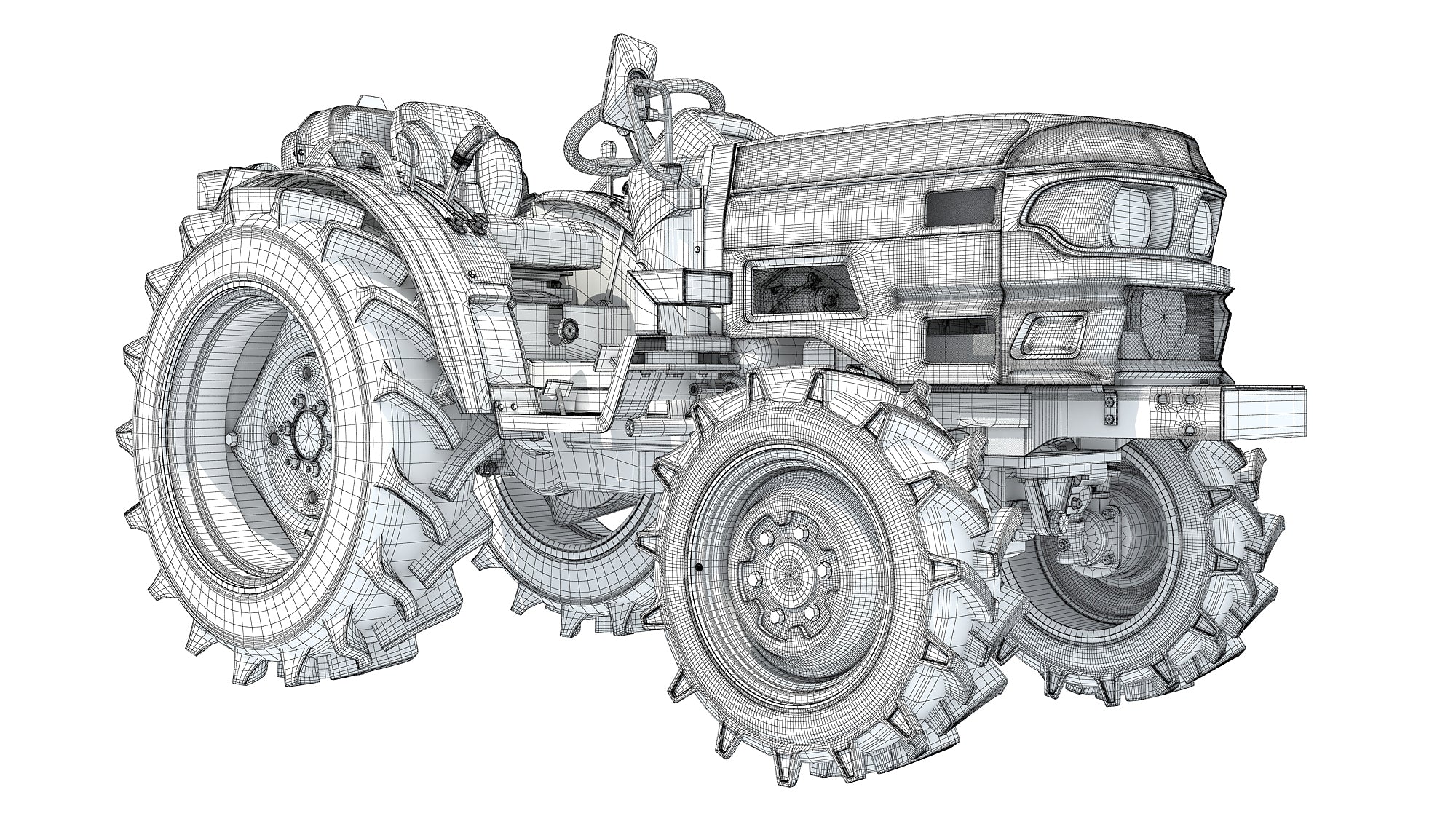 Mahindra Tractor 3D Model