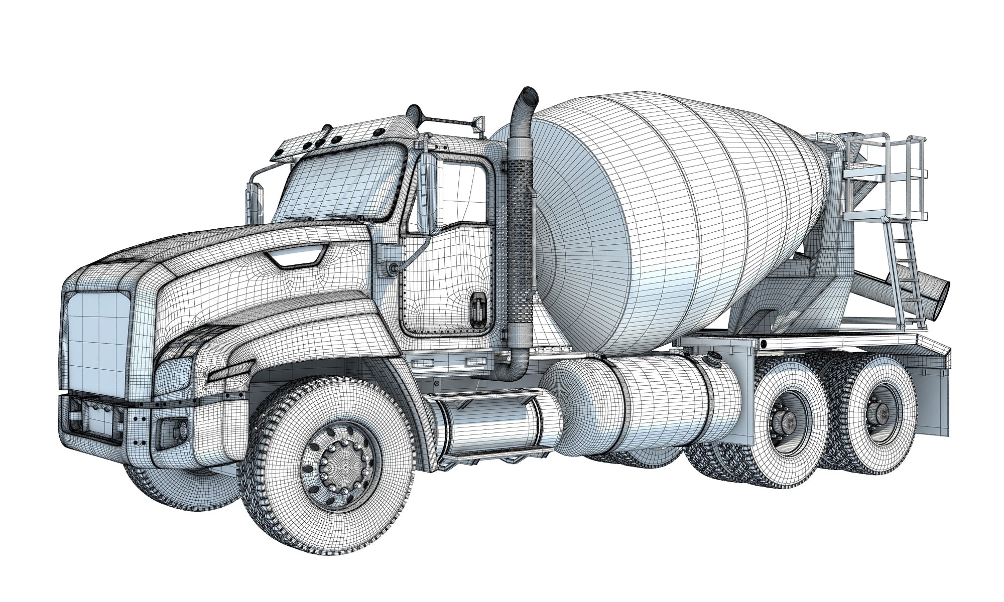Concrete Mixer Truck - 3D Models