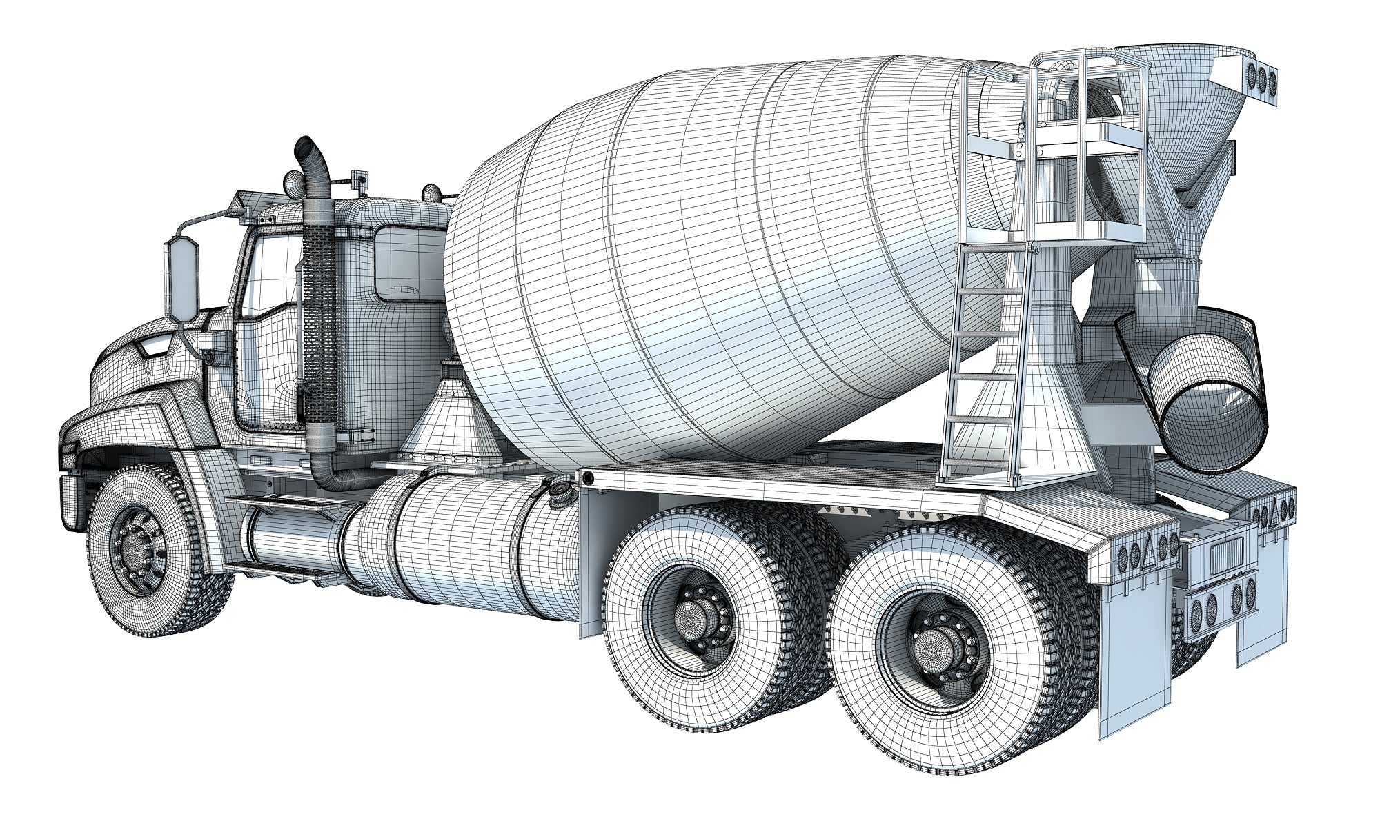 Concrete Mixer Truck - 3D Models