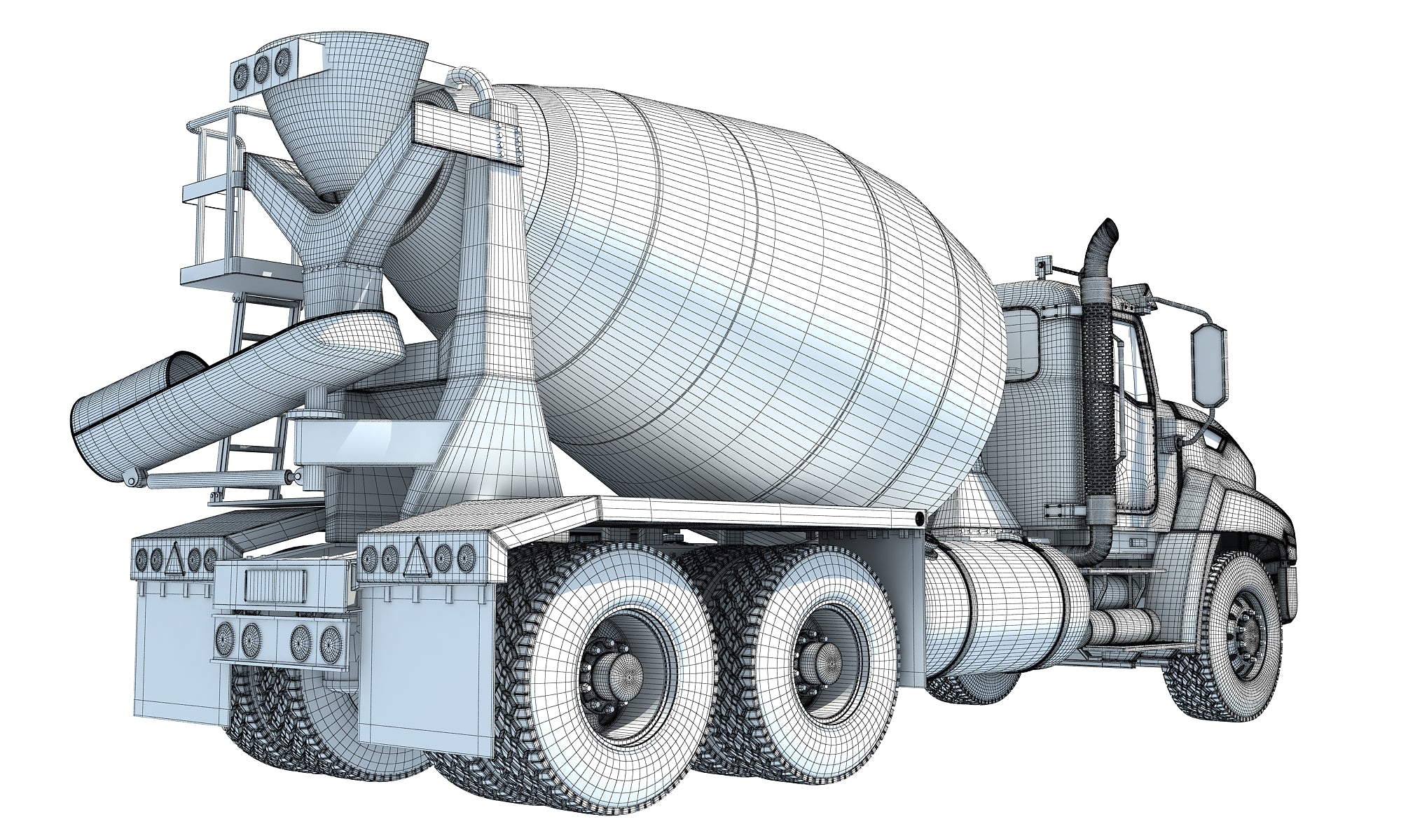 Concrete Mixer Truck - 3D Models