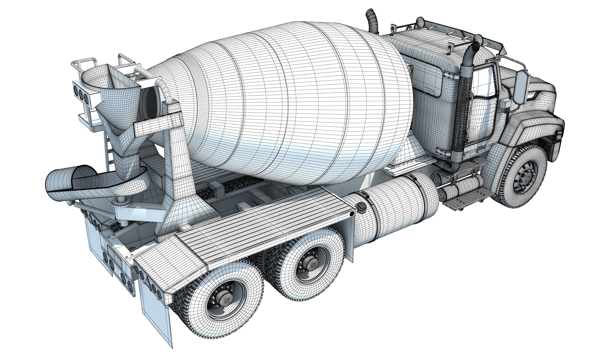 Concrete Mixer Truck - 3D Models