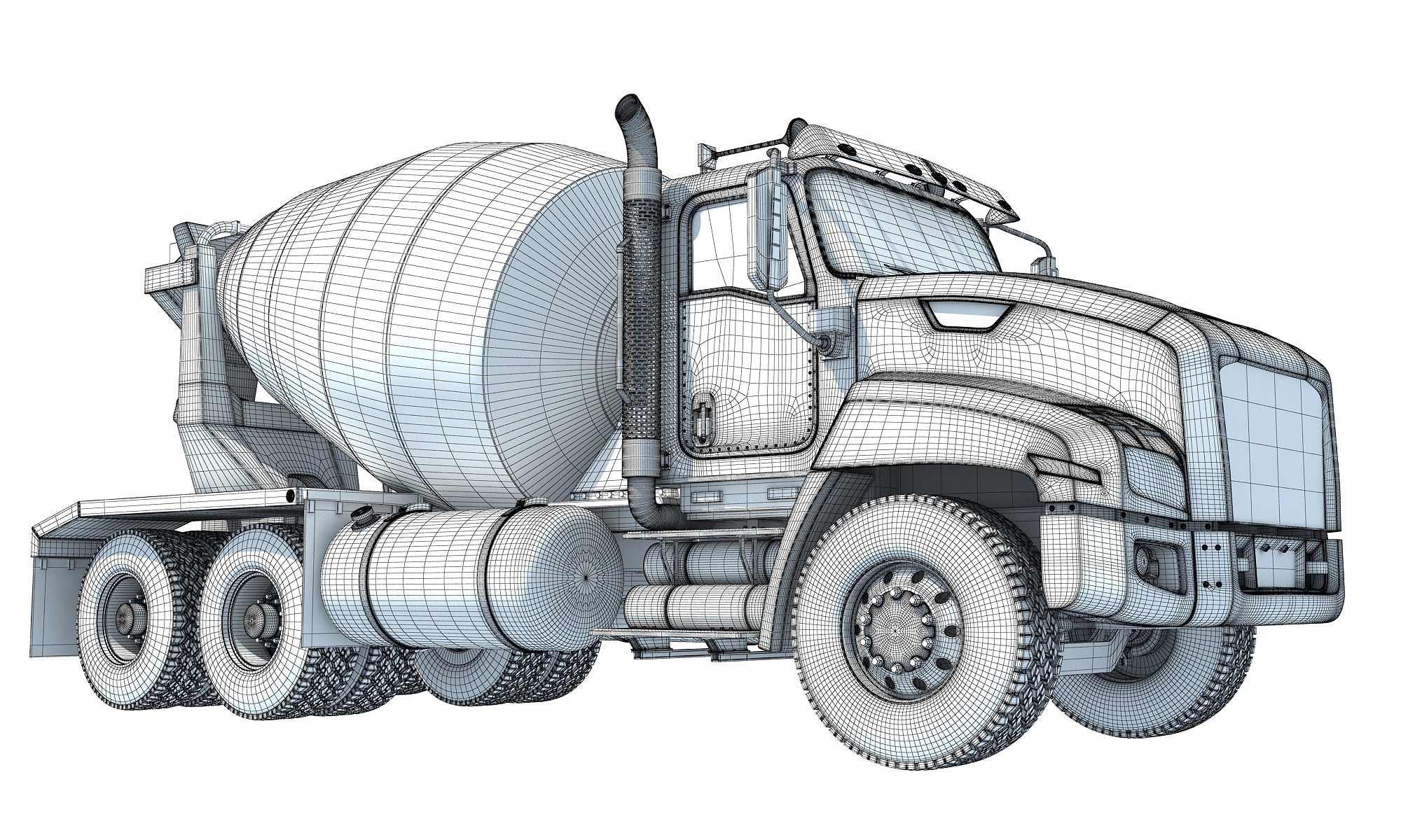 Concrete Mixer Truck - 3D Models