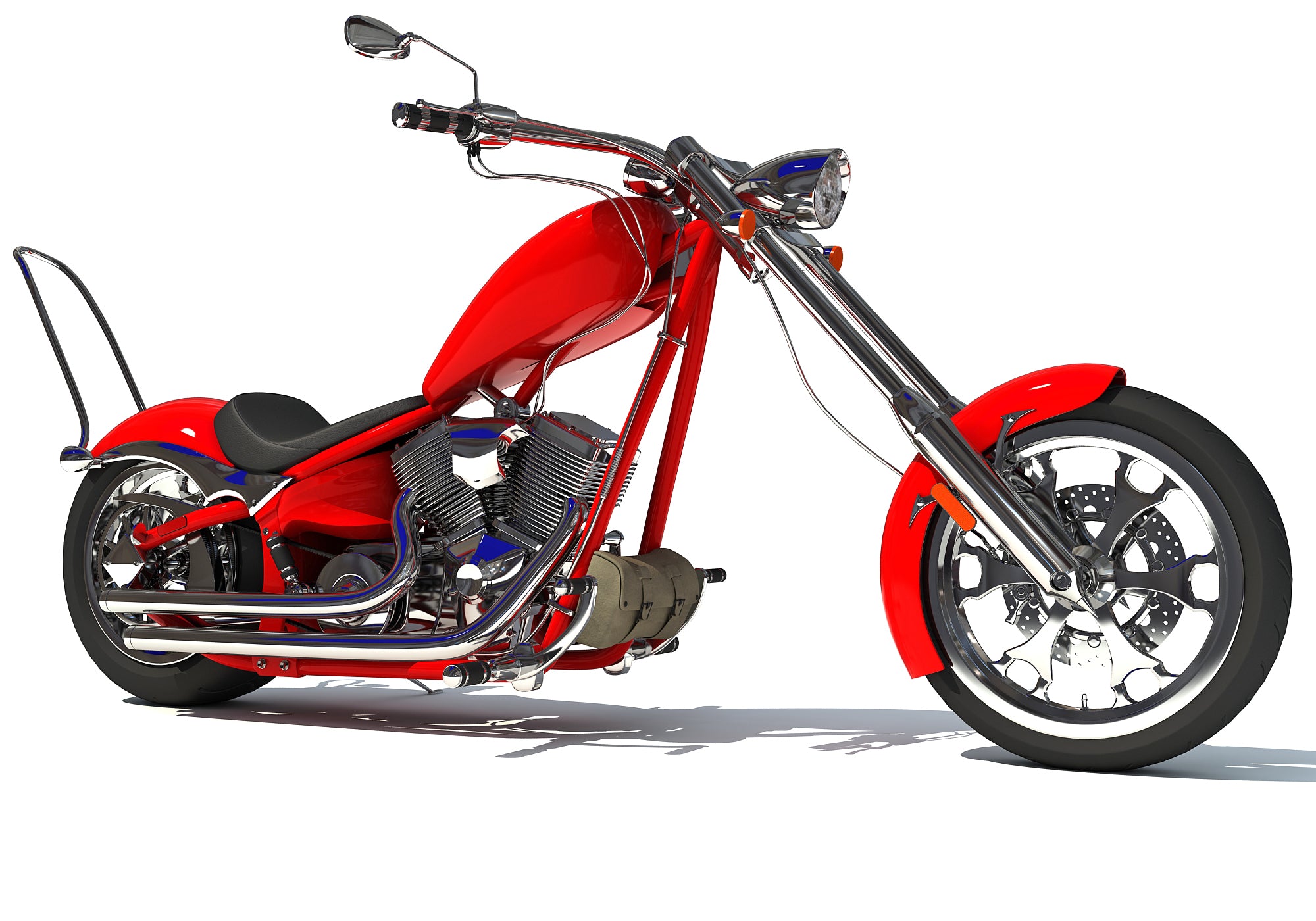 3D Chopper Bike Models