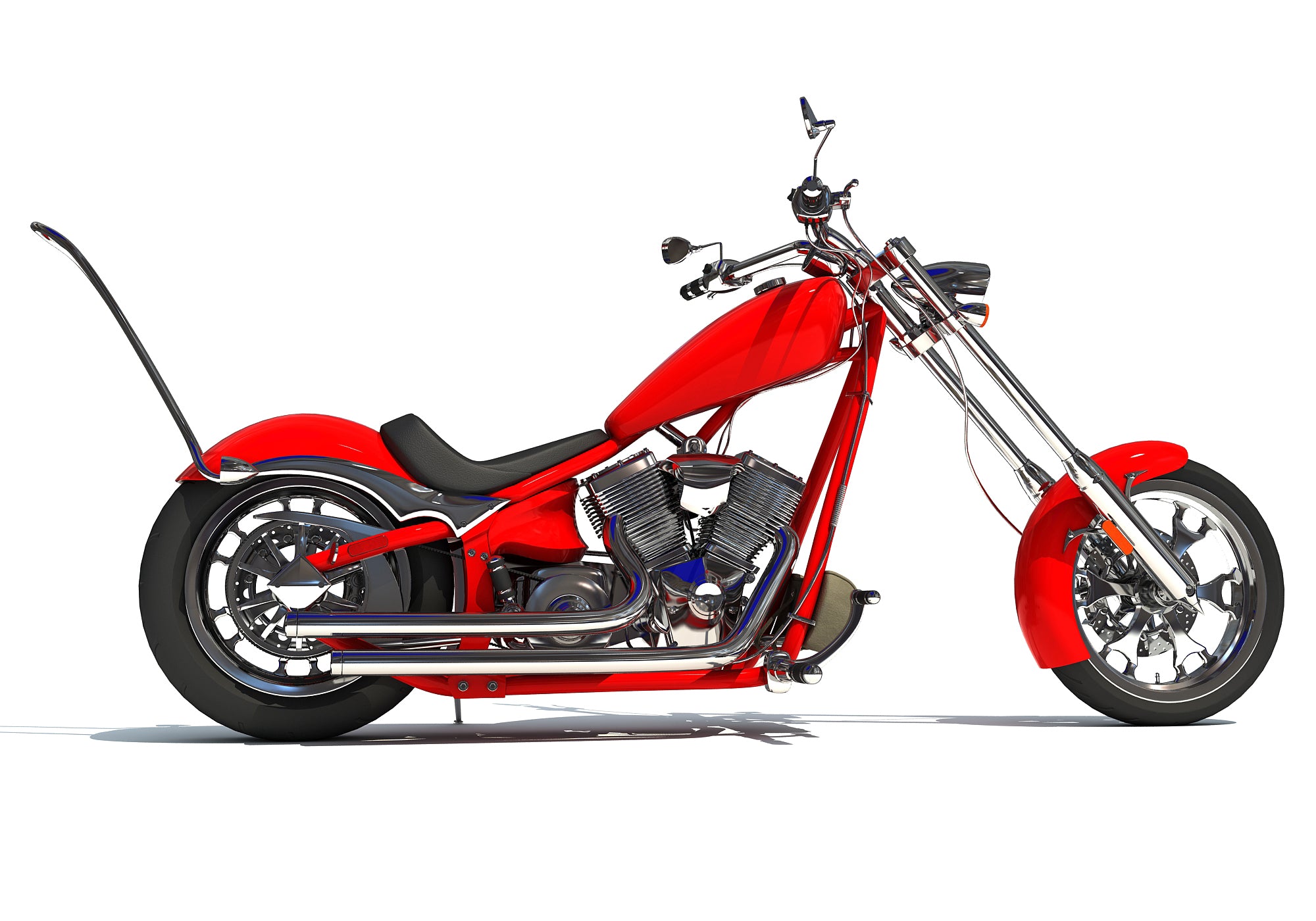 3D Chopper Bike Models