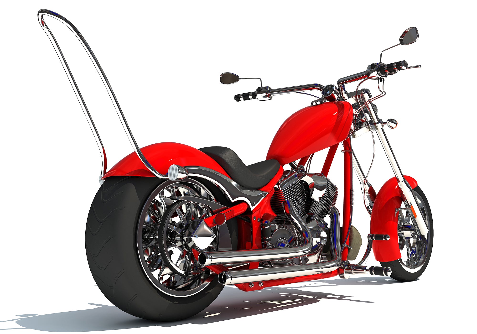 3D Chopper Bike Models