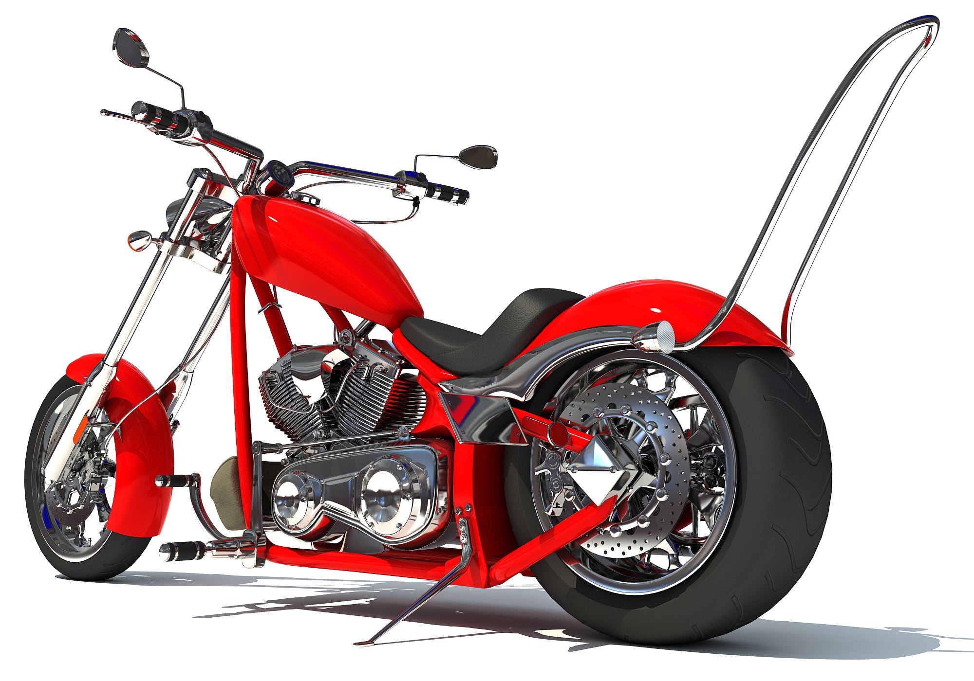 3D Chopper Bike Models
