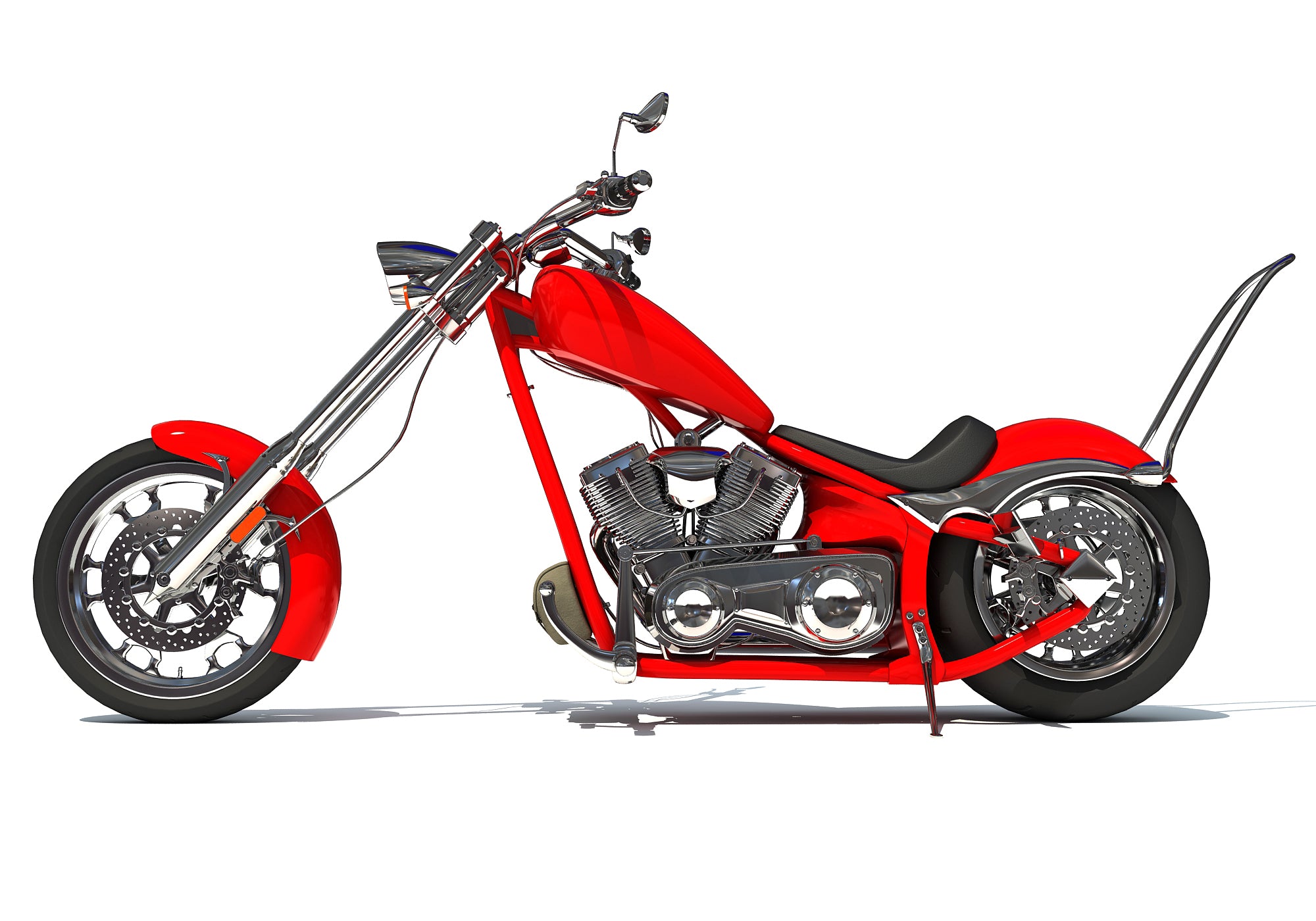 3D Chopper Bike Models