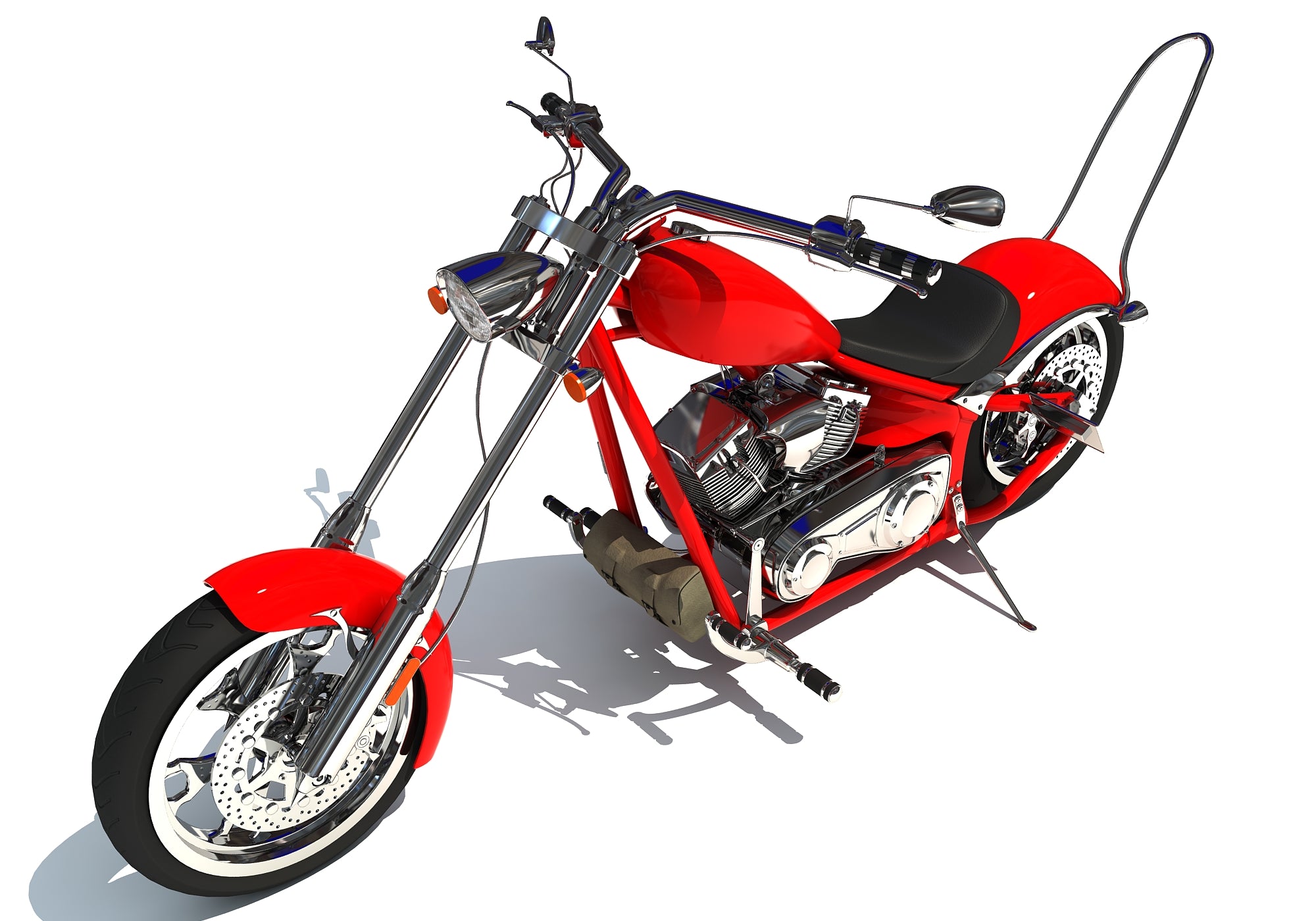 3D Chopper Bike Models