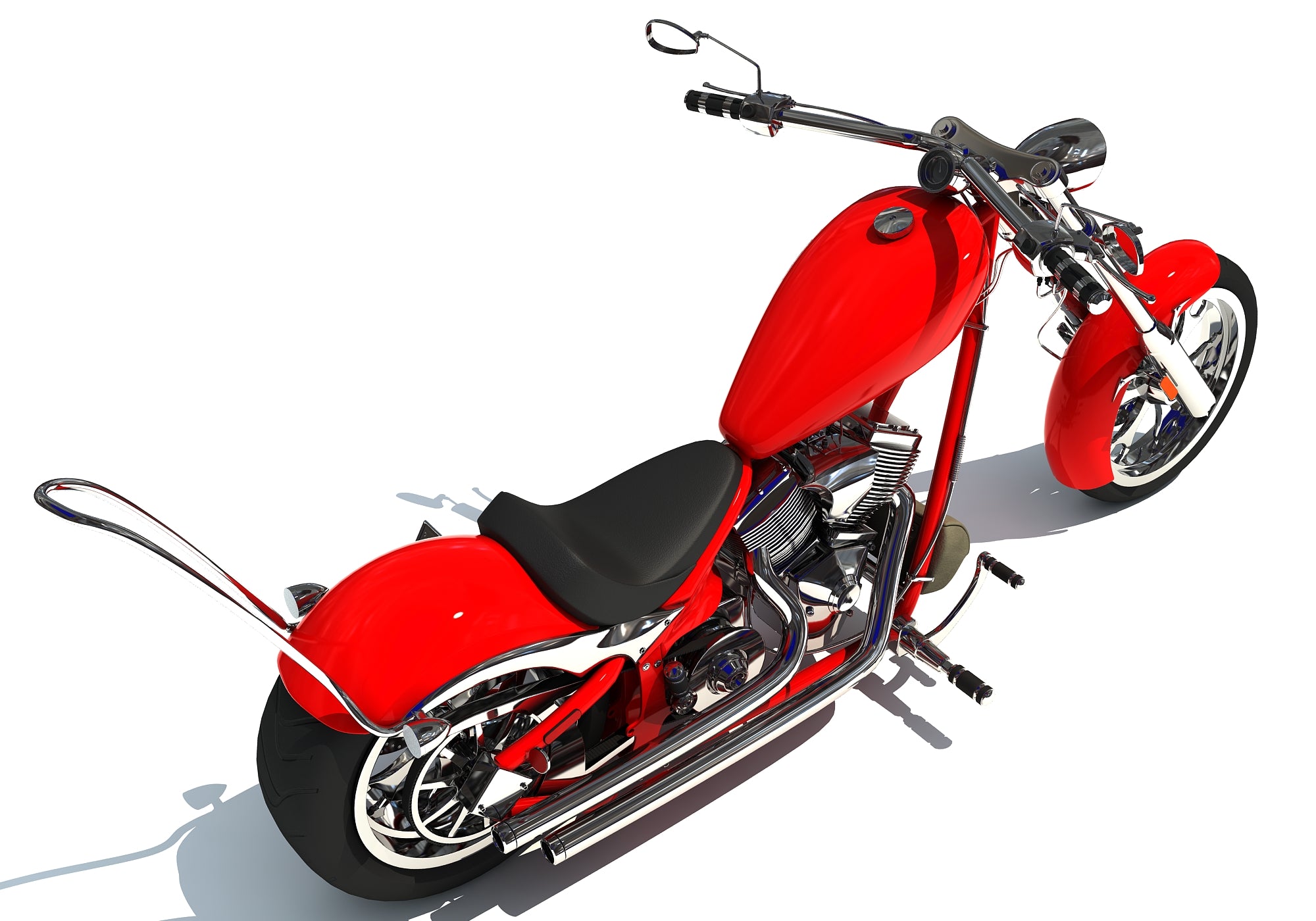 3D Chopper Bike Models