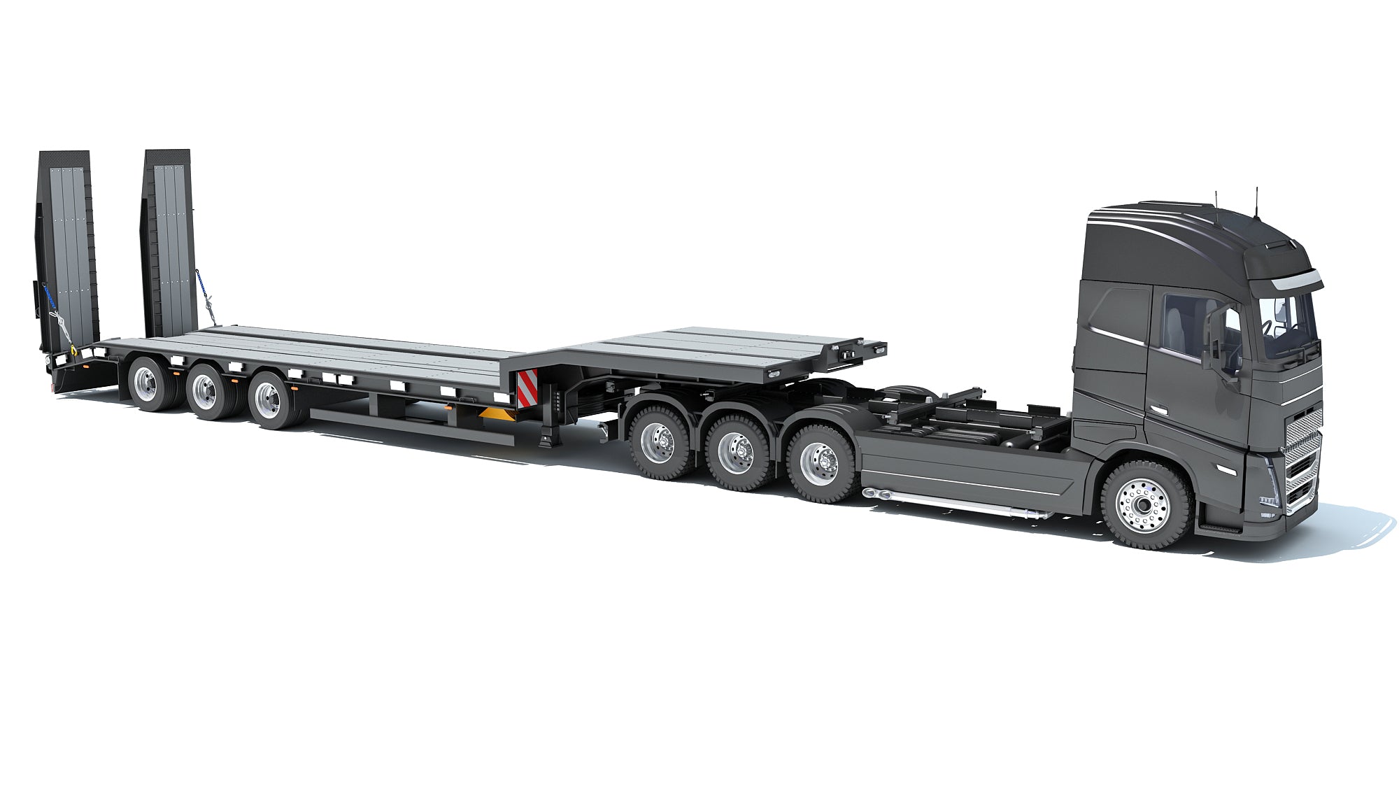 Truck with Platform Trailer