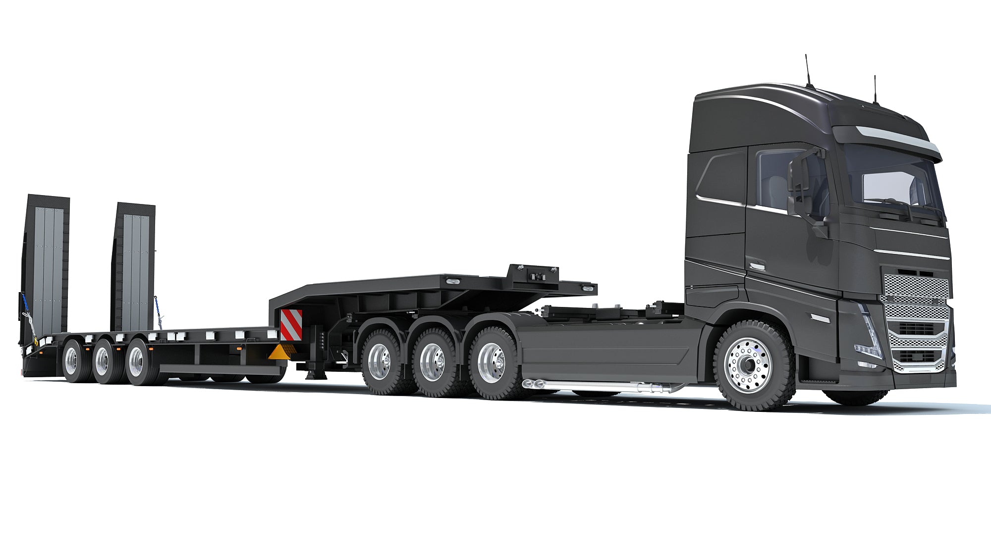 Truck with Platform Trailer