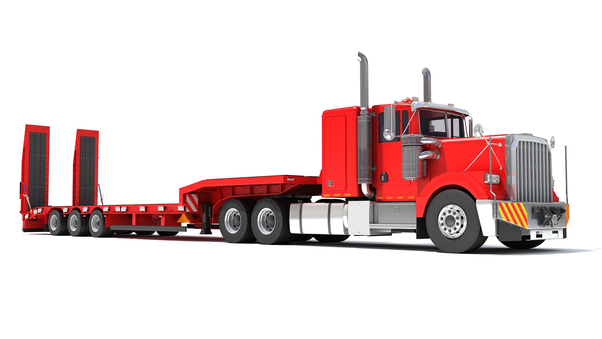 Truck with Platform Trailer