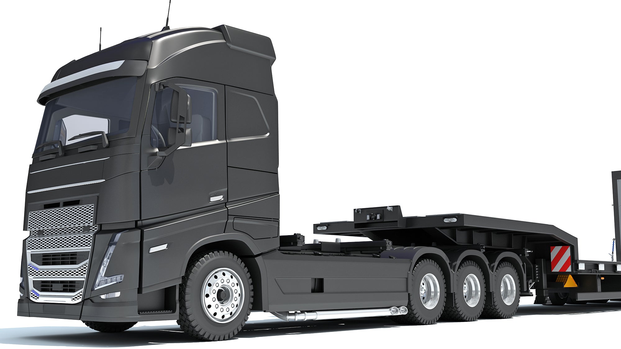 Truck with Platform Trailer