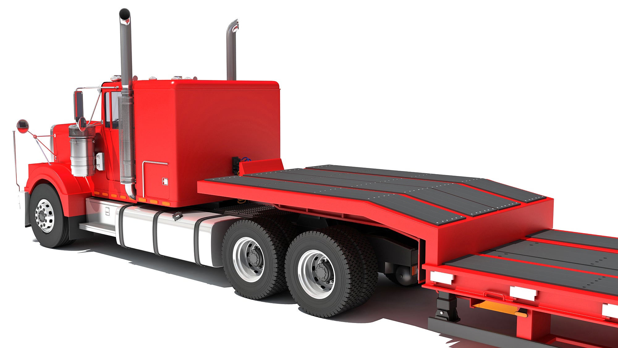 Truck with Platform Trailer