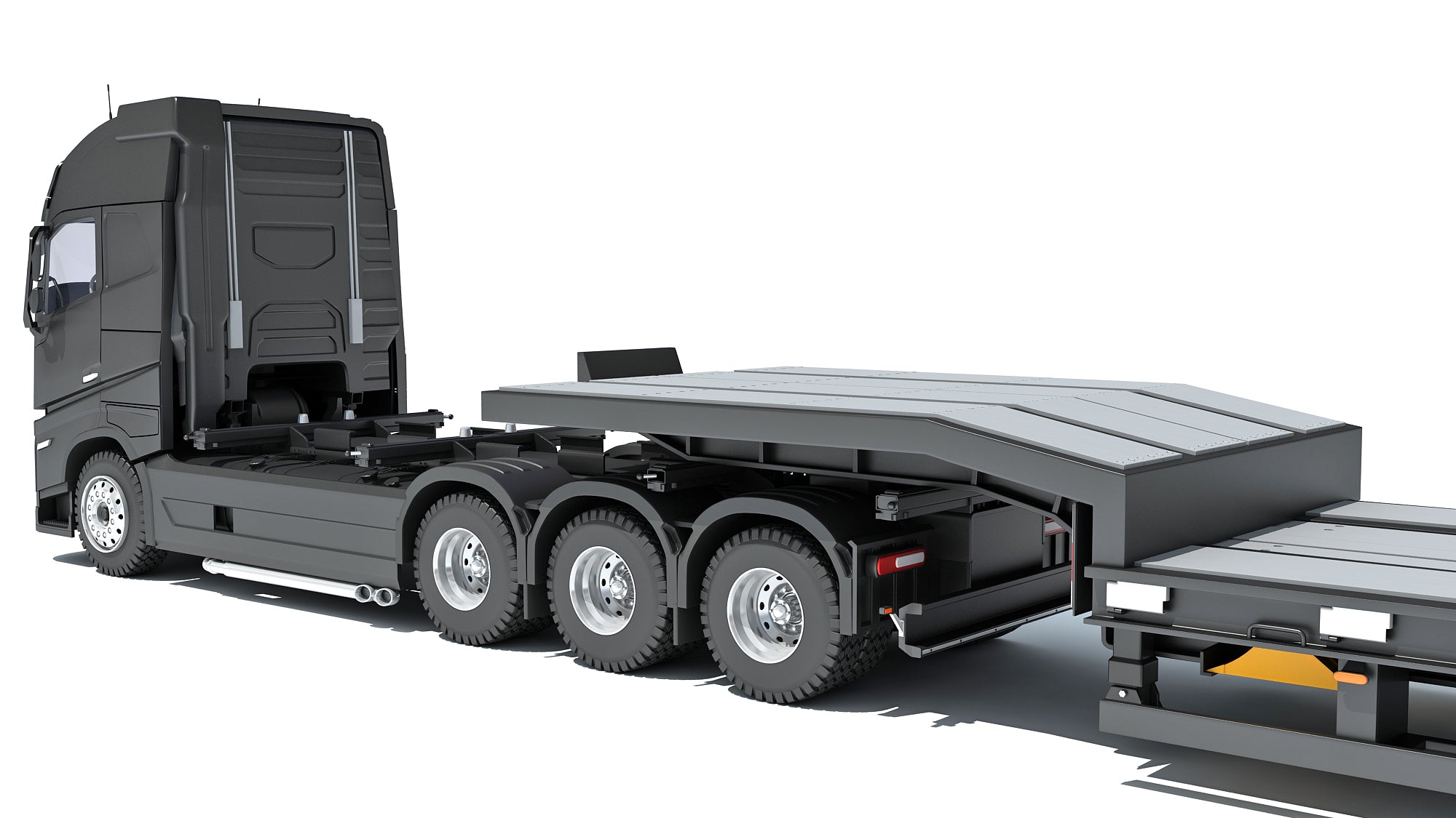 Truck with Platform Trailer