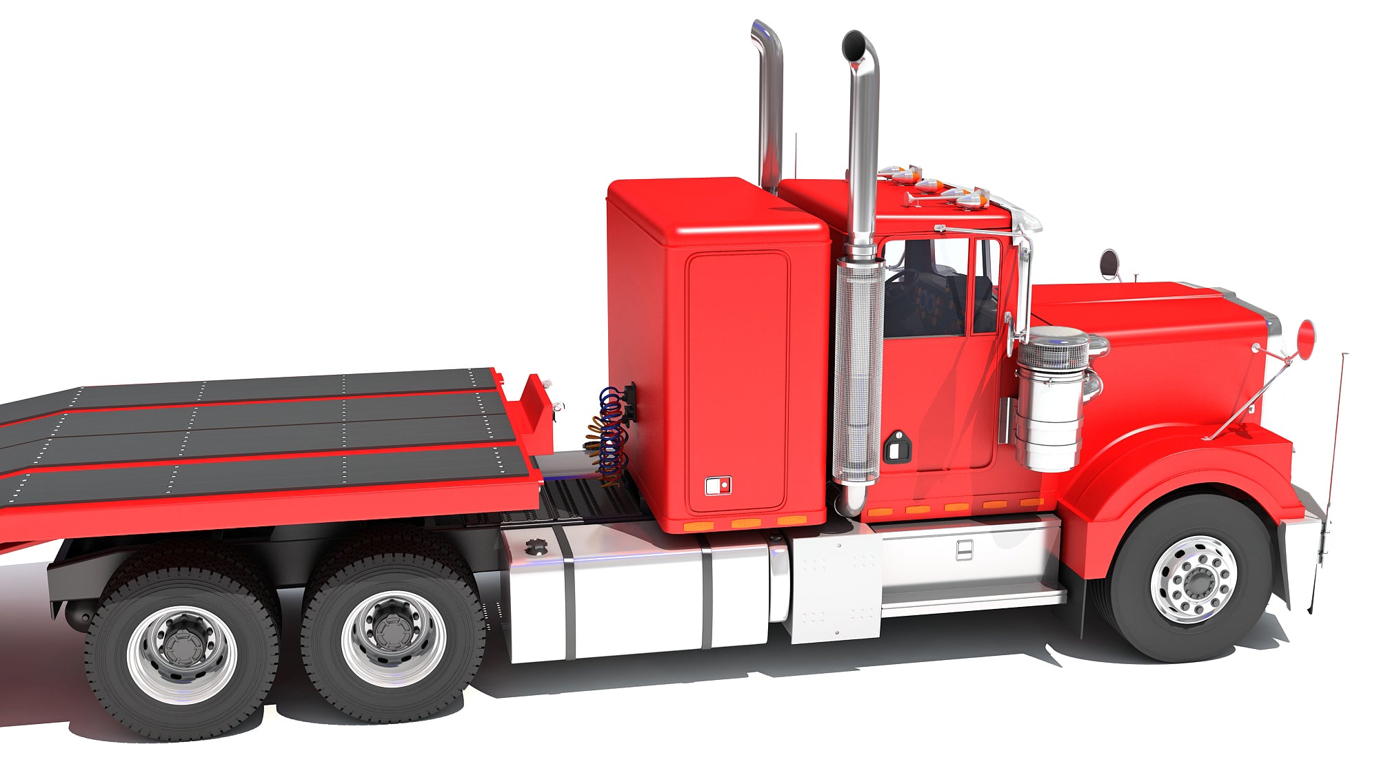 Truck with Platform Trailer